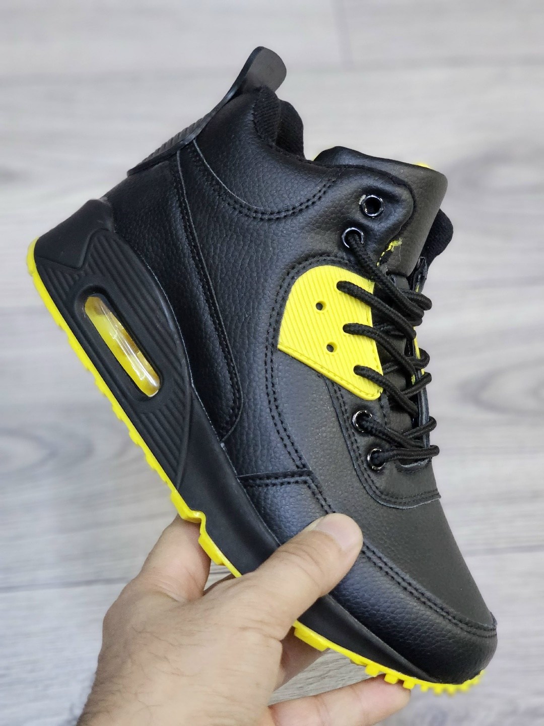 ,мужские зимние кроссовки nike а2253-2,мужской кроссовки,зимние кроссовки,мужские зимние кроссовки черного цвета найк