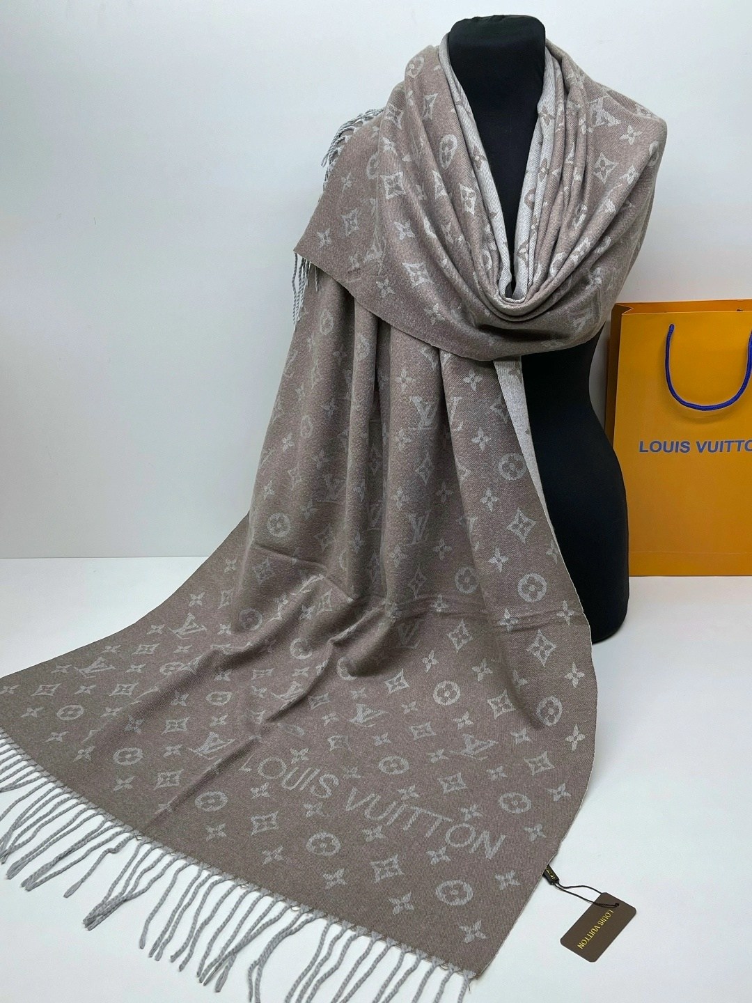 палантин/шарф louis vuitton тёплый,палантин женский,палантин тонкий женский,палантин,шарф женский