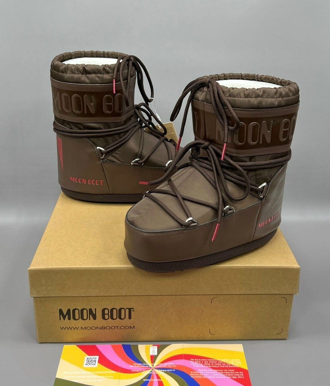 детские зимние ботинки icon nylon moon boot коричневый,зимние ботинки moon boot,зимние ботинки moon boot nylon moon boot,луноходы moon boot,зимние ботинки icon moon boot kids коричневый