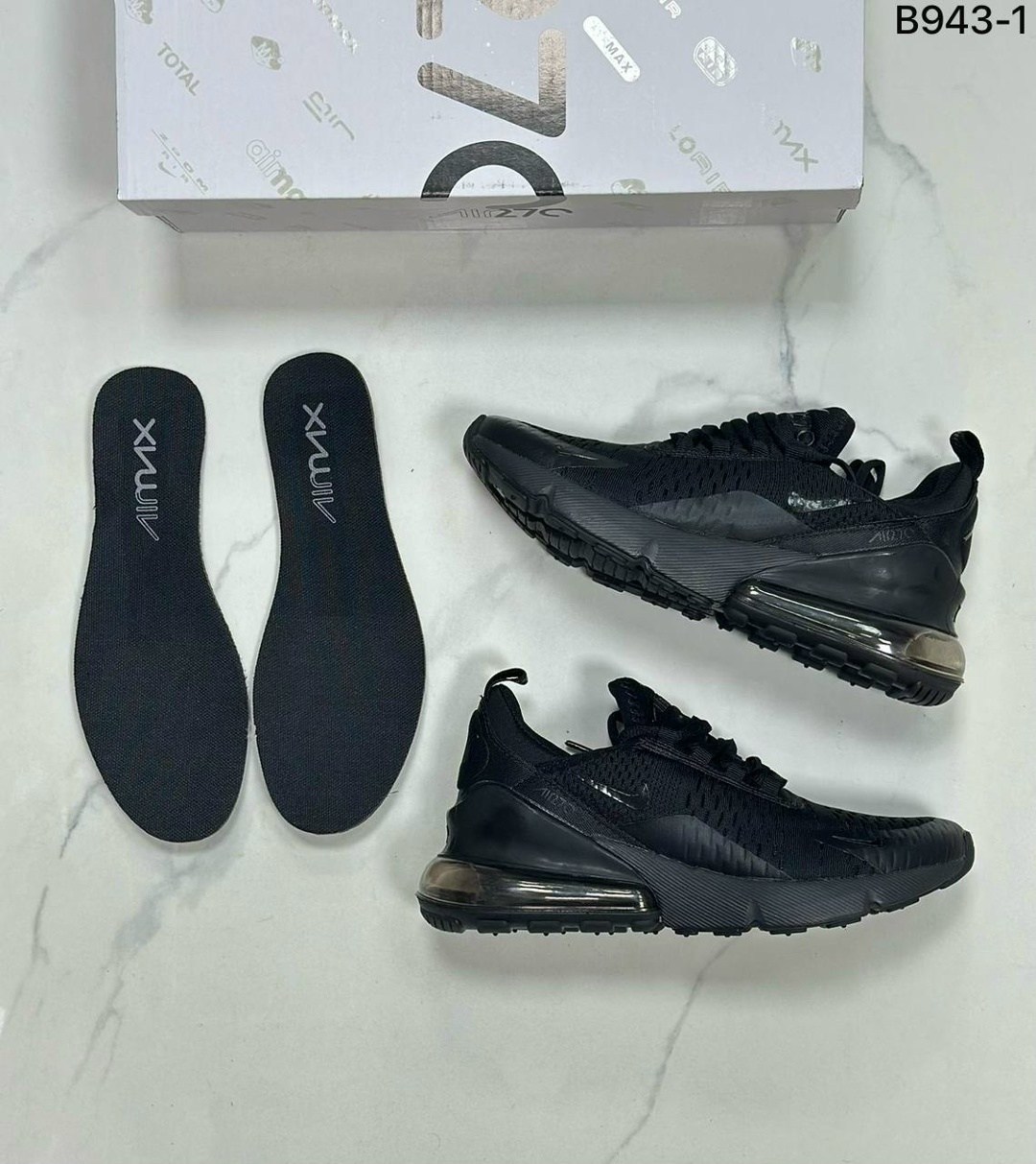 nike air max 270 triple black,черные кроссовки,кроссовки nike air max 270,мужские кроссовки nike air max 270,кроссовки