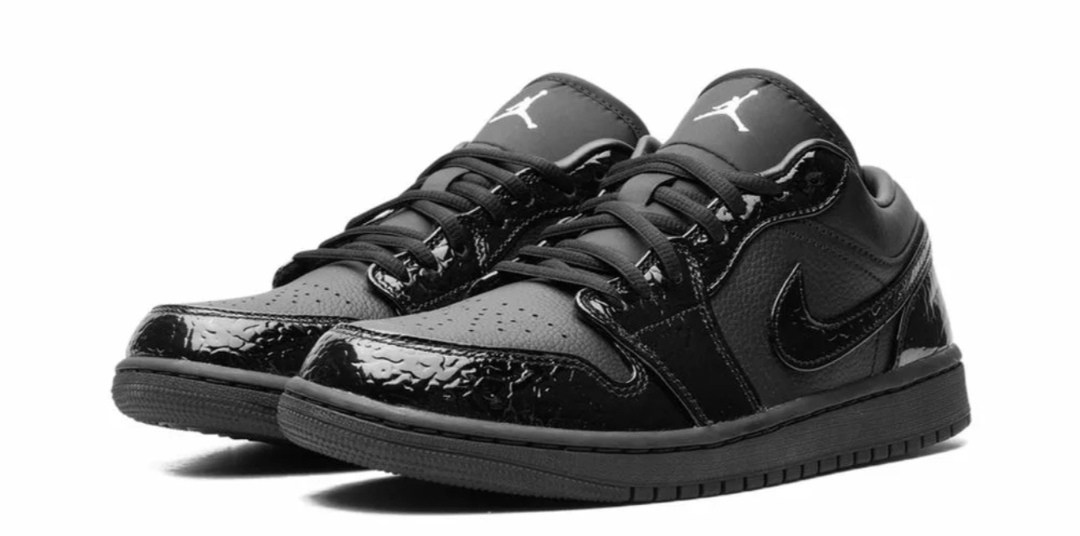 nike air jordan 1 low,nike air jordan 1 low se,air jordan 1 low,чёрные кроссовки nike air jordan 1 low se black croc,air jordan 1 low se