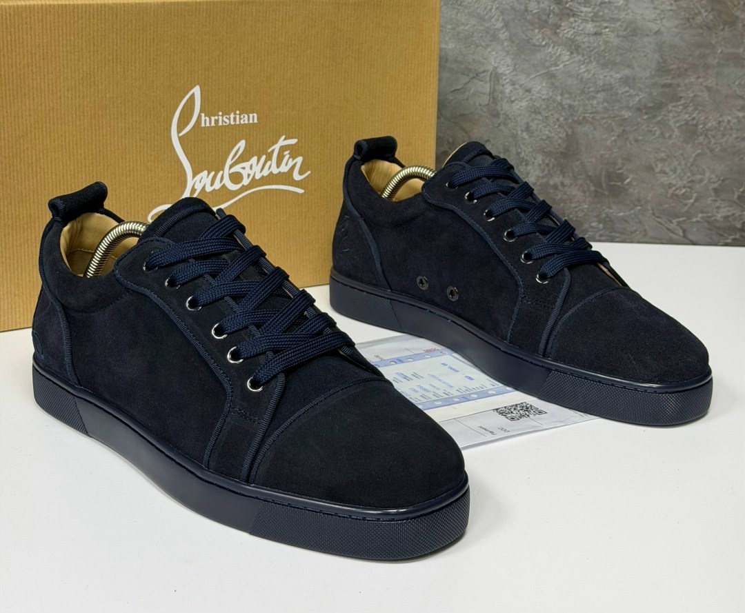 christian louboutin мужские кеды,кроссовки christian louboutin,christian louboutin кеды,кеды christian louboutin натуральная замша,christian louboutin темно-синие замшевые низкие кроссовки