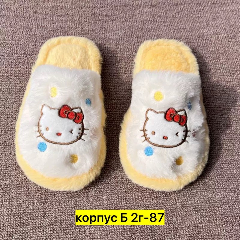 тапочки хелло китти,хлопковые тапочки hello kitty,домашние тапочки,тапочки домашние женские,детские домашние тапочки