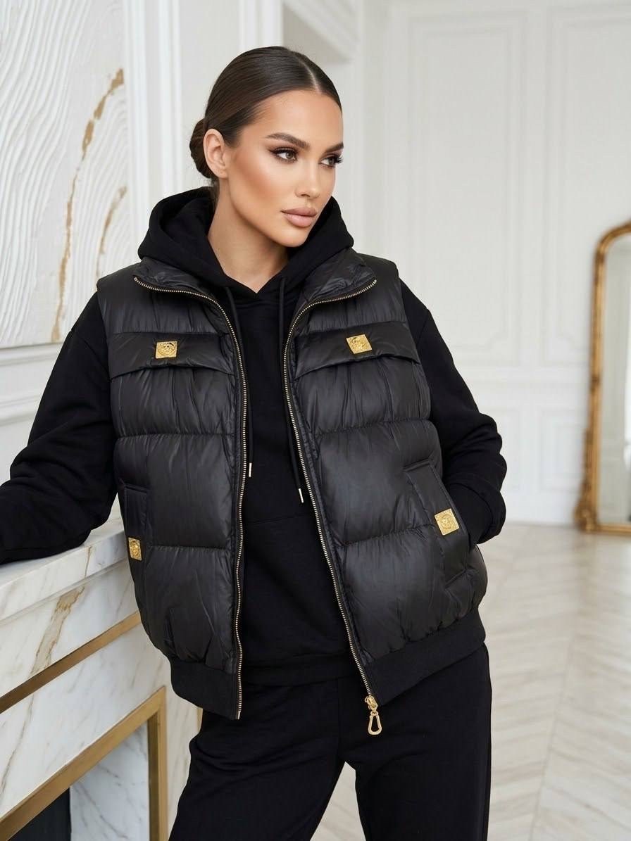 костюм тройка с курткой black&brand,стильные костюмы,костюм тройка женский,костюм с курткой,жилетка женская