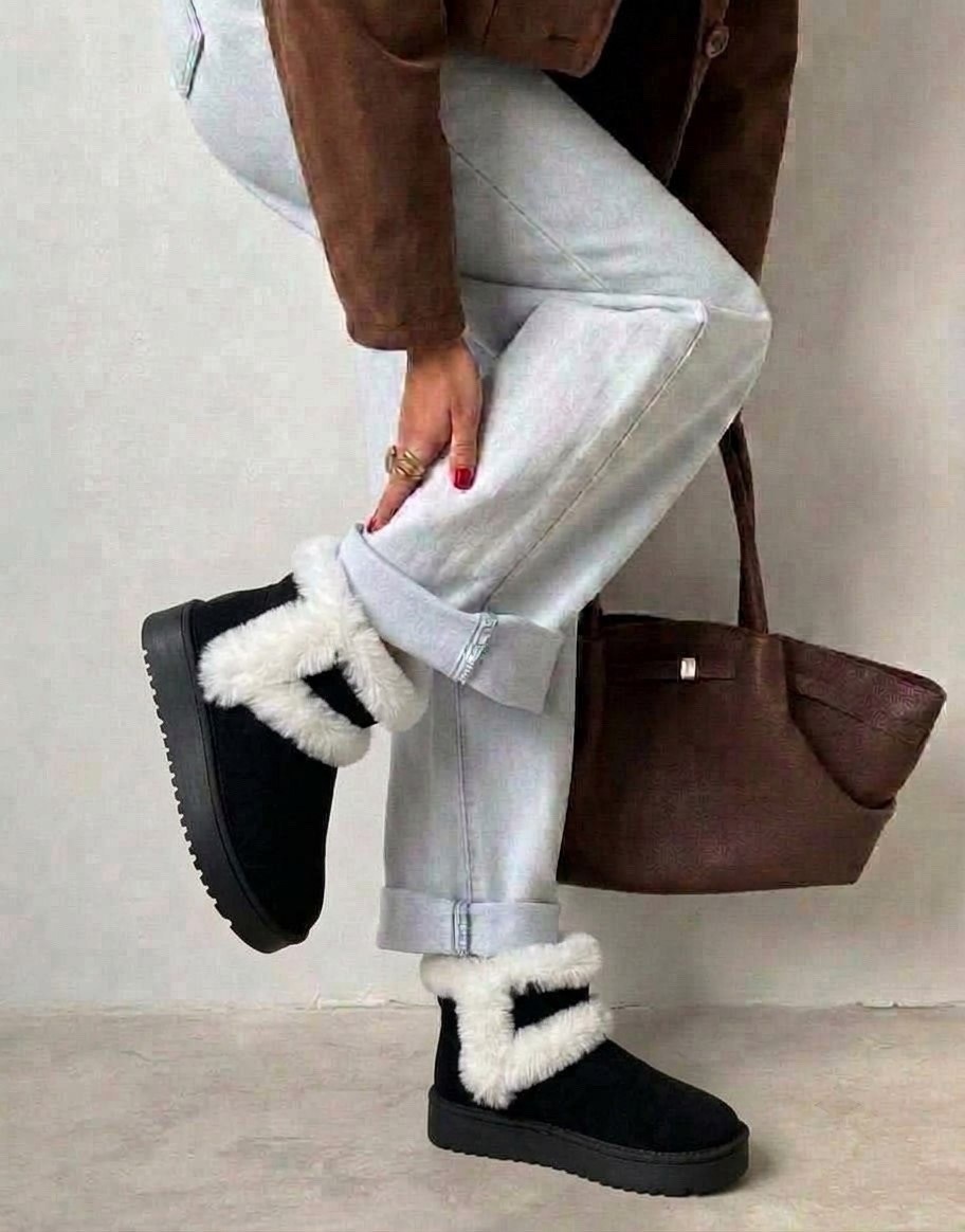 женские угги ugg,короткие угги из натуральной кожи с меховой опушкой бежевые obba,женские угги,угги с мехом на платформе,