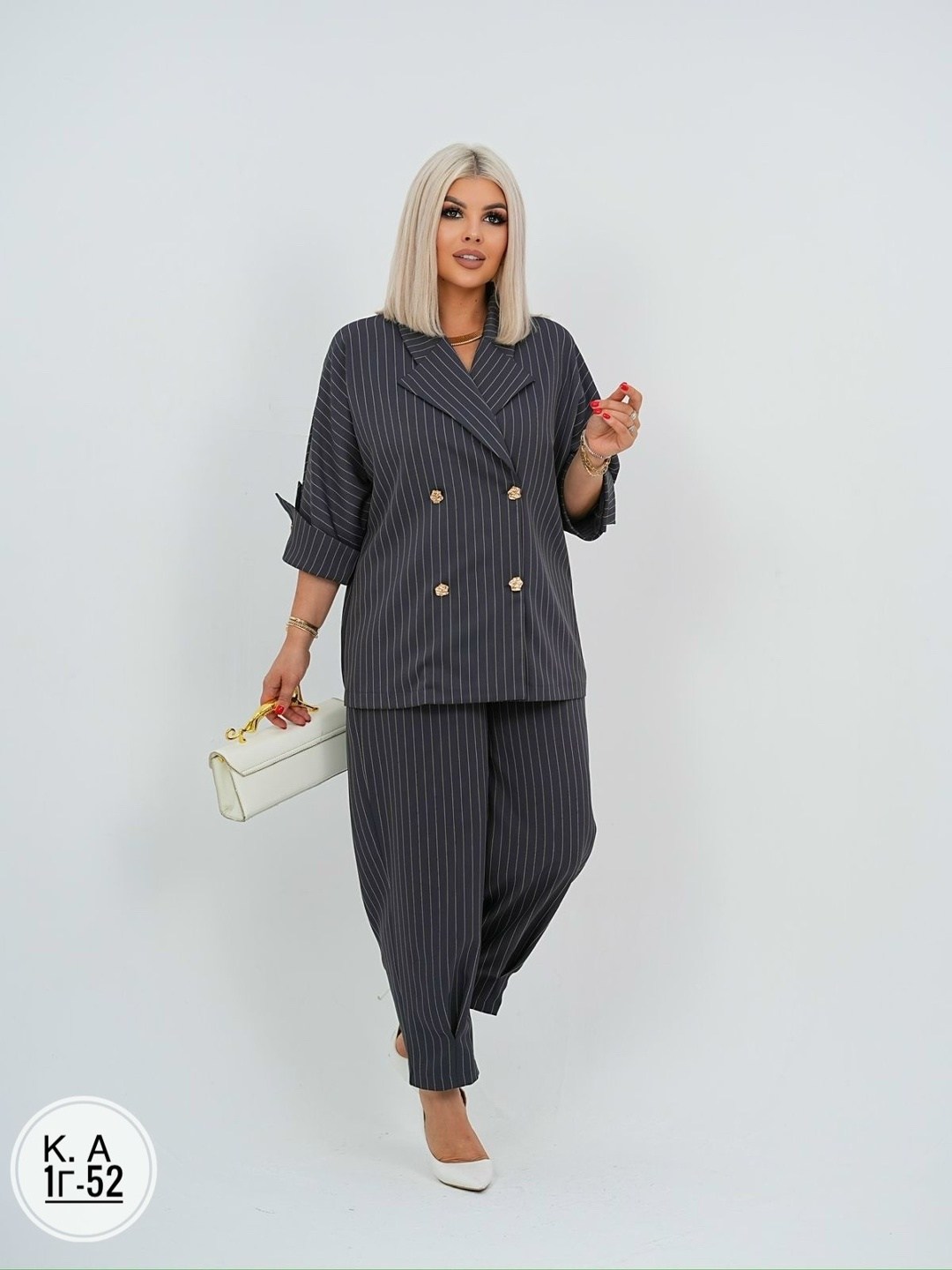 брючный костюм michel chic 1386/1 черный полоска,брючный костюм мишель шик арт: 1386/1 черный, полоска,костюм брючный 1386-1 черный + полоска michel chic,костюм брючный больших размеров в полоску,брюч