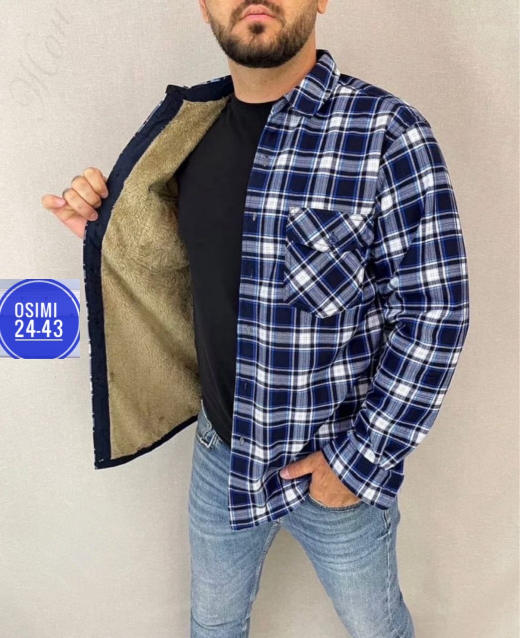 рубашка теплая на флисе,рубашка на меху,рубашка в клетку теплая h&h fashion,рубашка мужская утепленная,мужская клетчатая рубашка