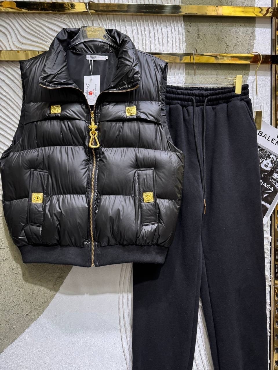 костюм тройка с курткой black&brand,стильные костюмы,костюм тройка женский,костюм с курткой,жилетка женская