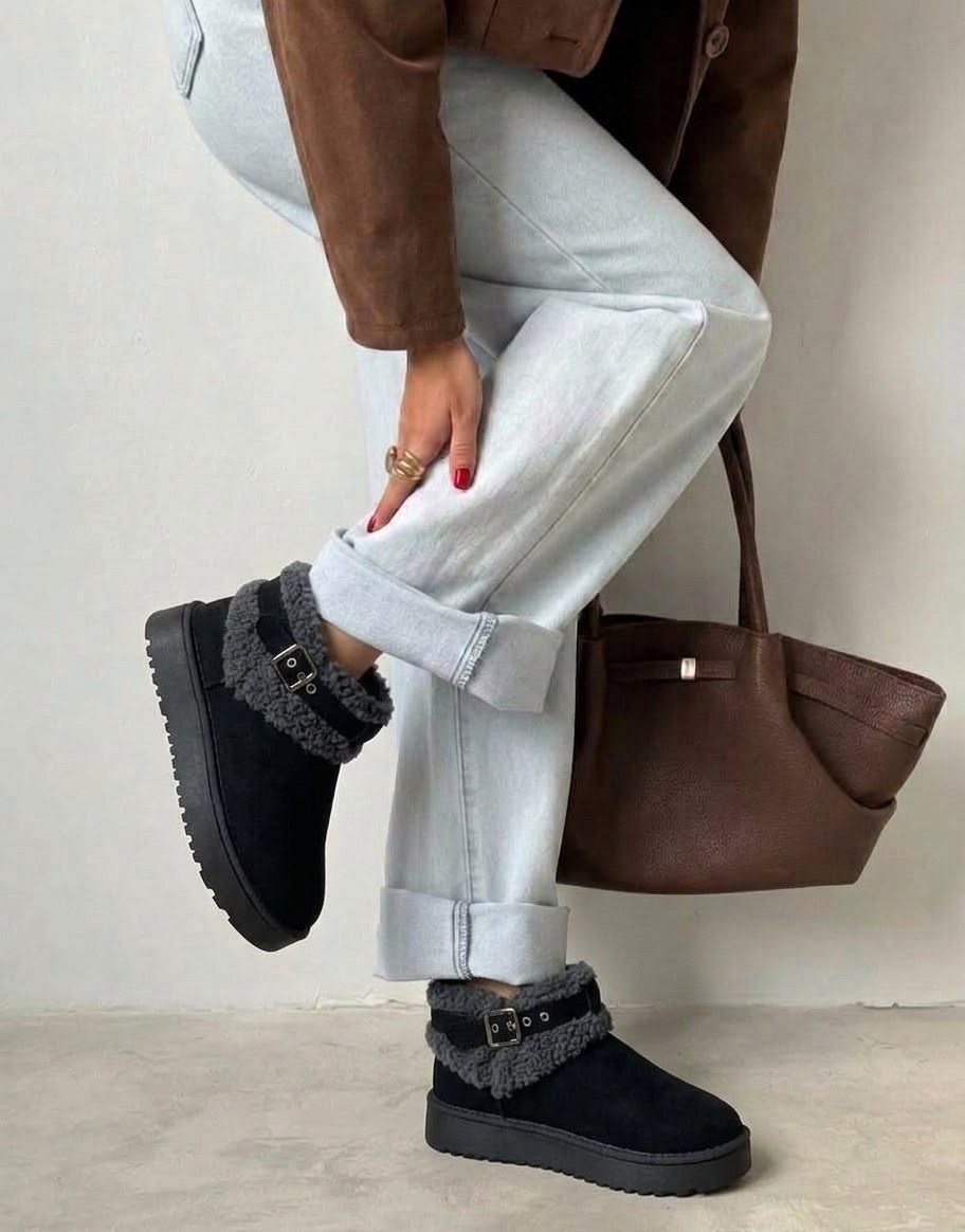 женские угги ugg,короткие угги из натуральной кожи с меховой опушкой бежевые obba,женские угги,угги с мехом на платформе,