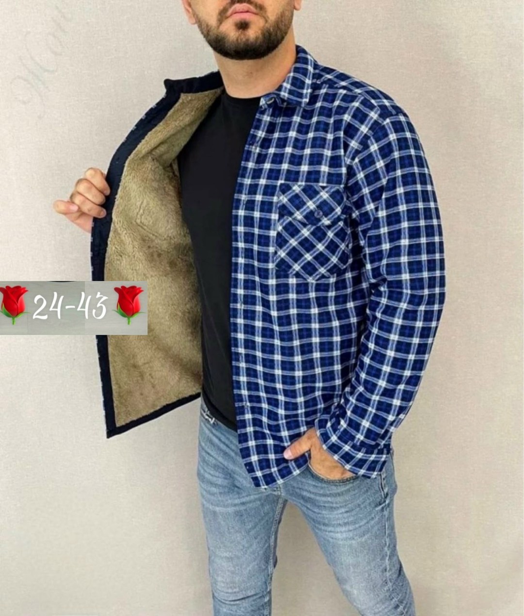 рубашка теплая на флисе,рубашка на меху,рубашка в клетку теплая h&h fashion,рубашка мужская утепленная,мужская клетчатая рубашка
