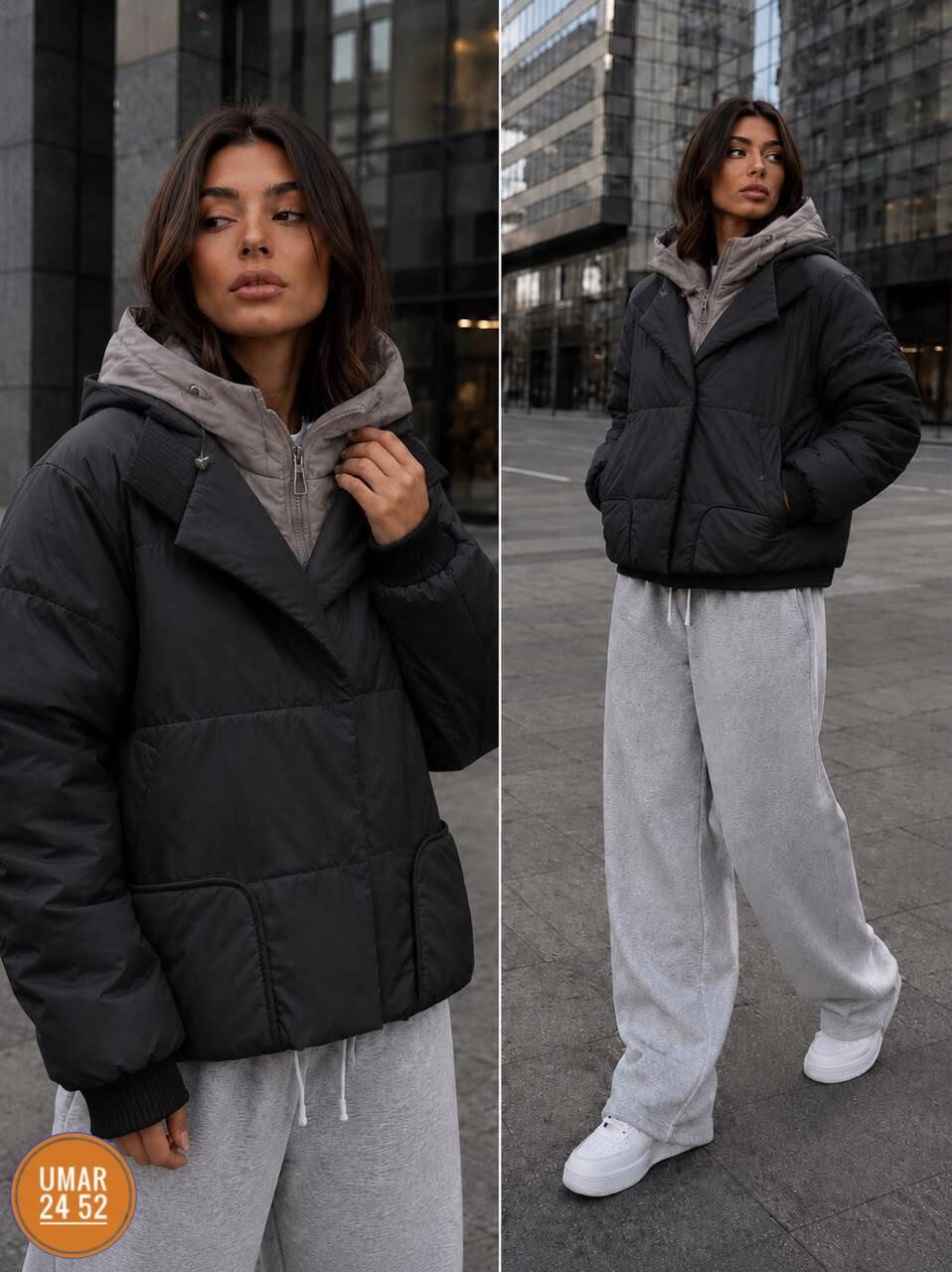 куртка демисезонная,куртка демисезонная с капюшоном vau look цвет голубой,демисезонные куртки дутые,куртка женская,куртка оверсайз