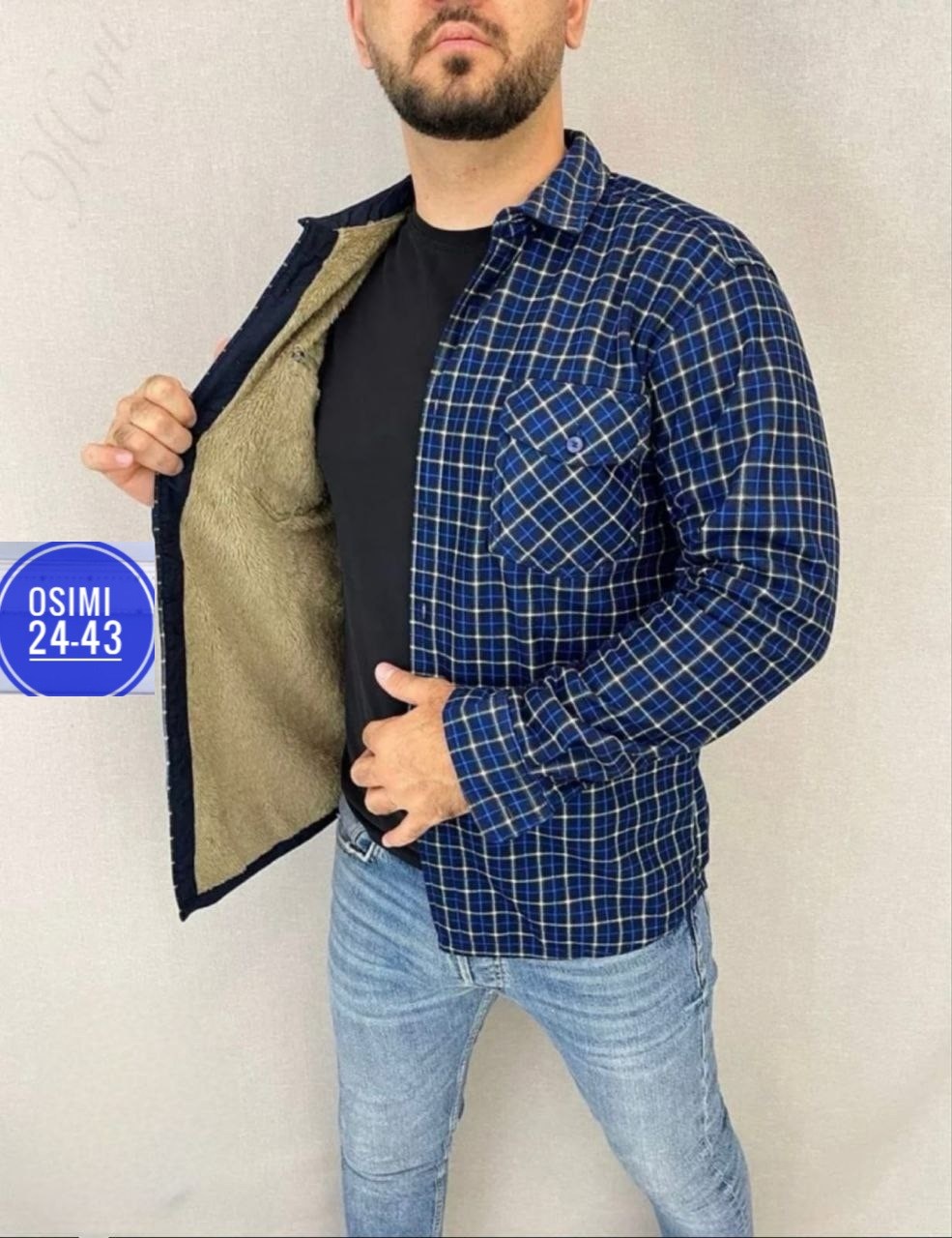 рубашка теплая на флисе,рубашка на меху,рубашка в клетку теплая h&h fashion,рубашка мужская утепленная,мужская клетчатая рубашка