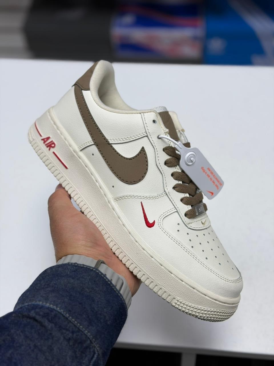 кроссовки nike air force 1,кроссовки nike air force,nike air force 1 low,кроссовки nike air force 1 low premium white / brown,nike air force 1