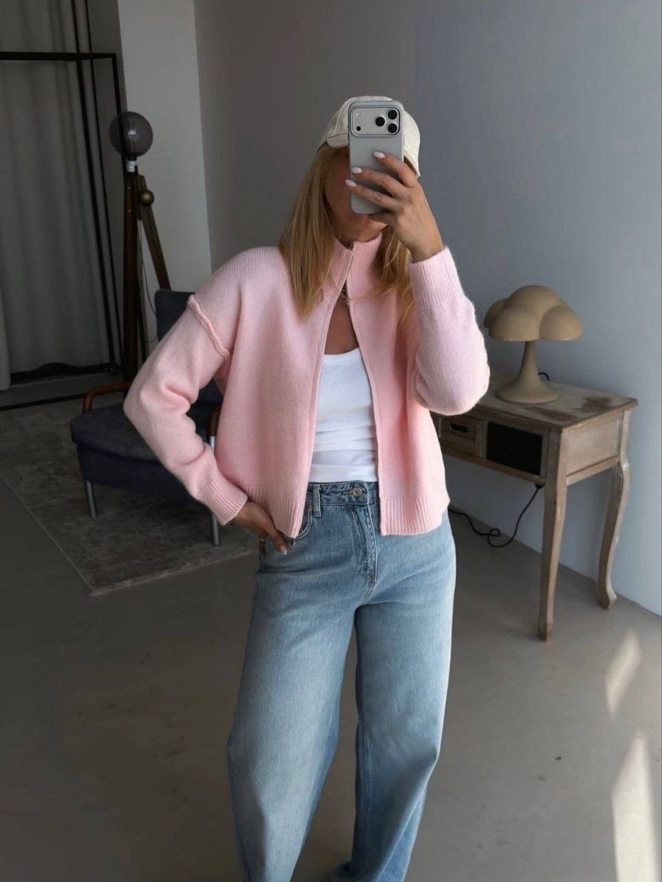 укороченная куртка-бомбер flores в снегу crush cashmere цвет snow,вязаный кардиган,женская кофта,кардиган,кофта короткая