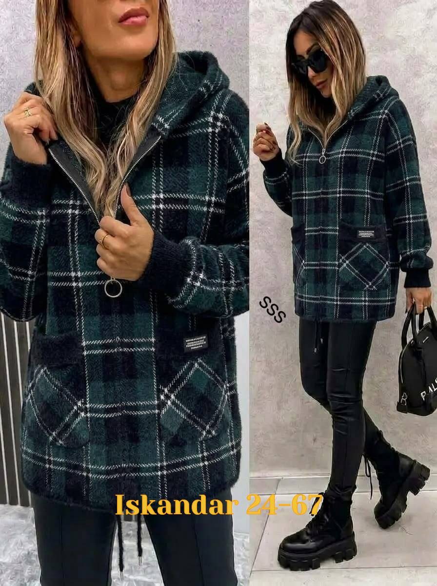 женская кофта,куртка женская,рубашка теплая,клетчатая куртка,рубашка с капюшоном