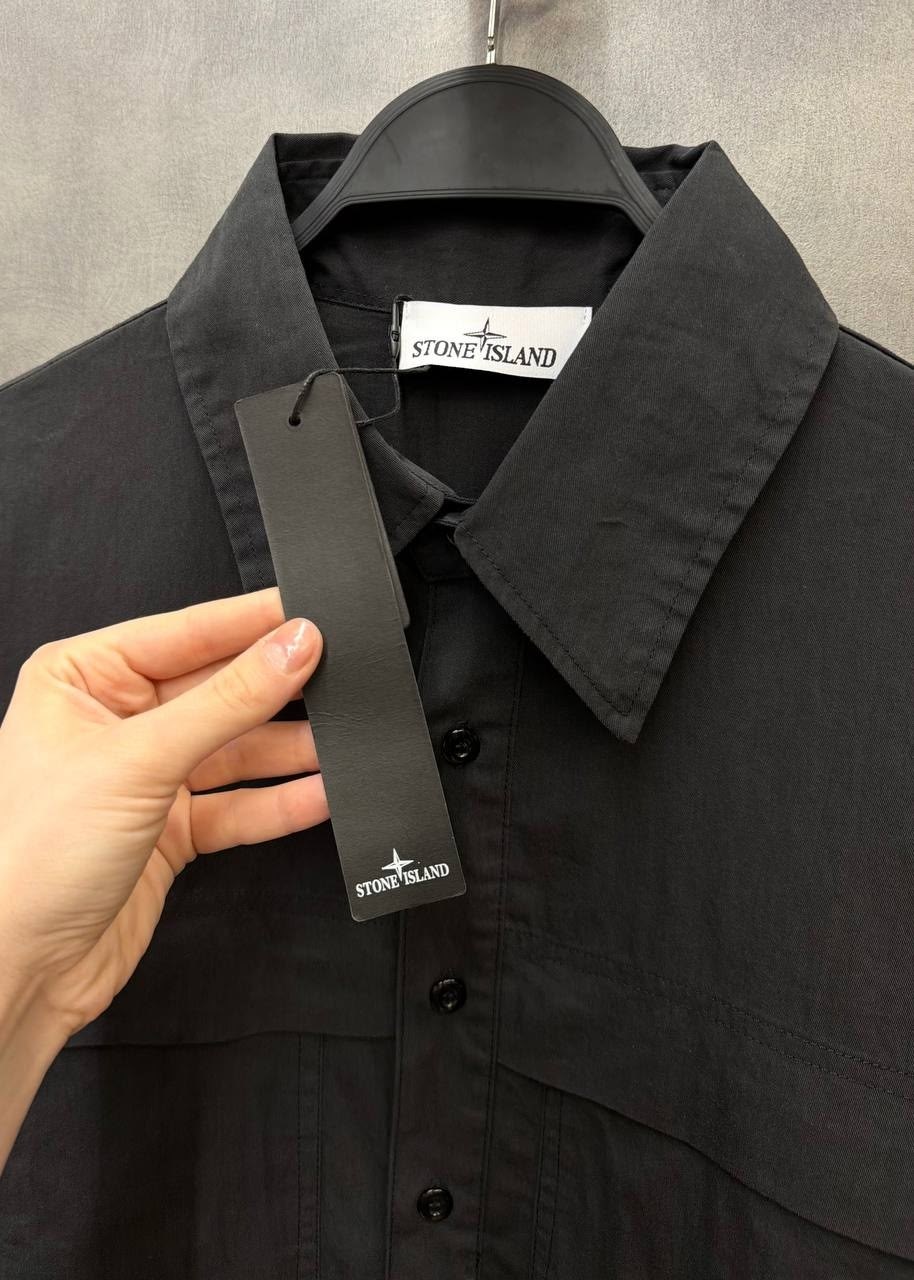 рубашка stone island,куртка-рубашка паракадут tela stone island черный,рубашка стон айленд,куртка stone island мужская