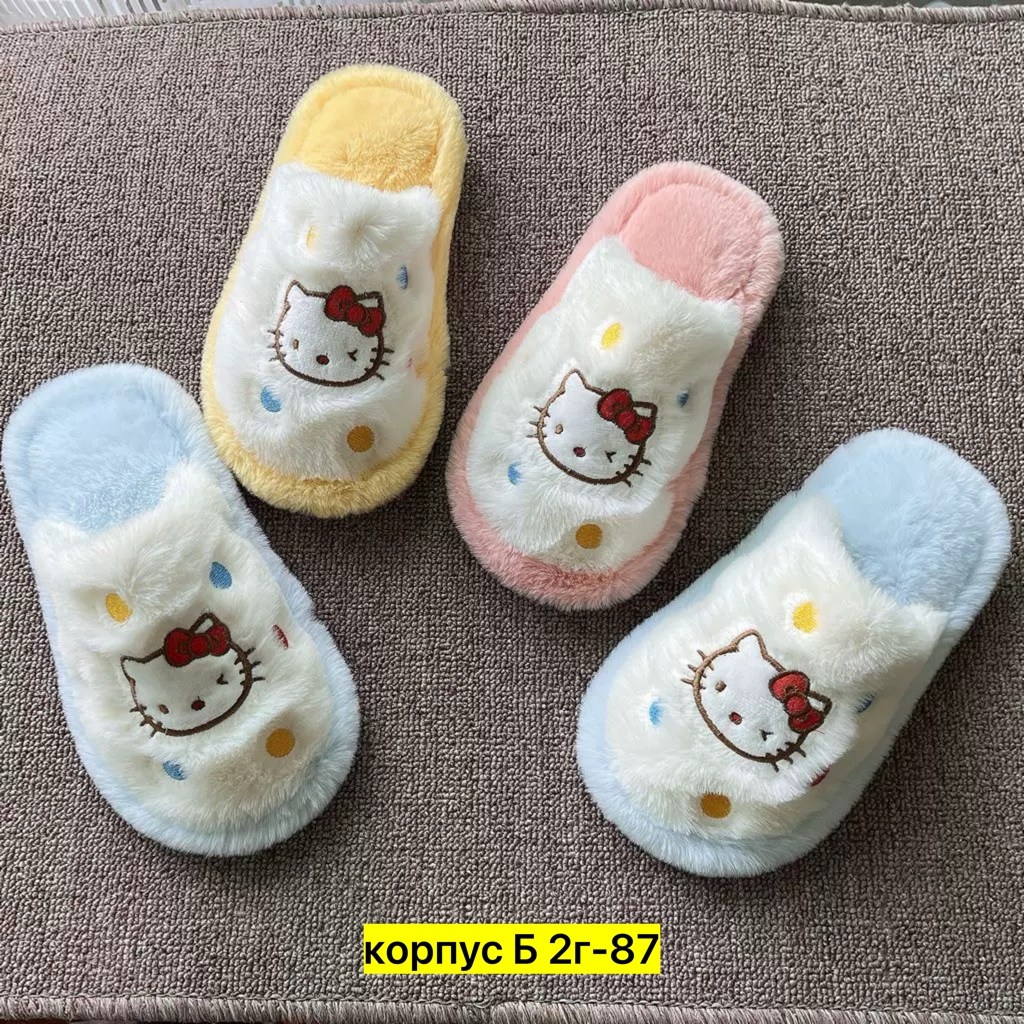 тапочки хелло китти,хлопковые тапочки hello kitty,домашние тапочки,тапочки домашние женские,детские домашние тапочки