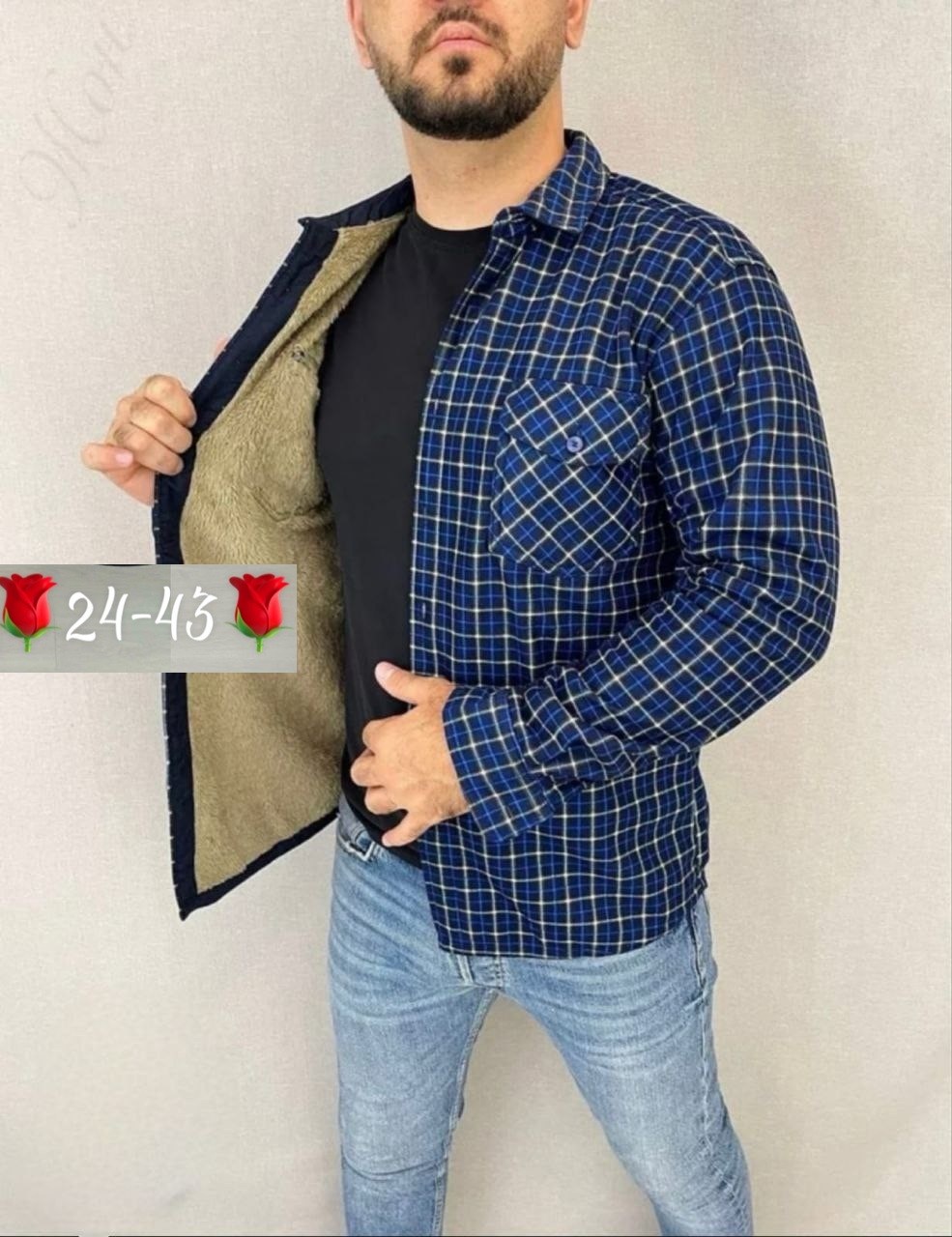 рубашка теплая на флисе,рубашка на меху,рубашка в клетку теплая h&h fashion,рубашка мужская утепленная,мужская клетчатая рубашка