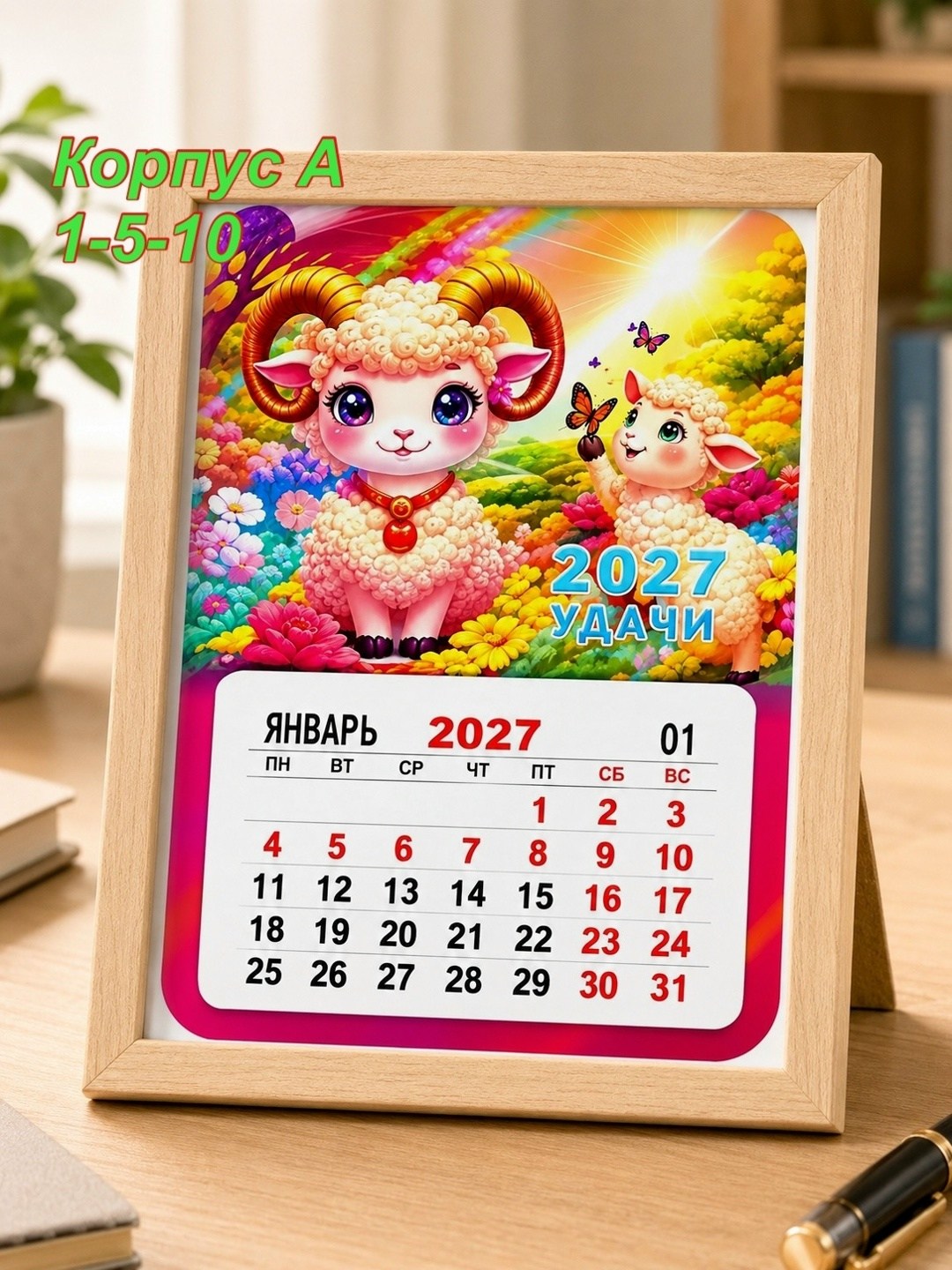 магнит новогодний календарь "символ года 2026. исполнения желаний",магнит-календарь новогодний символ года - 2026 6 х 10 см,магнит новогодний календарь символ года 2026,календарь символ года,календарь