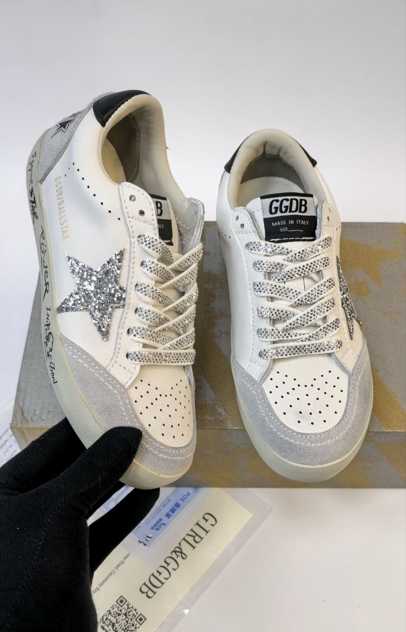 кеды golden goose,,golden goose кеды super-star с блестками черный,кроссовки golden goose,golden goose кеды hi star на платформе черный