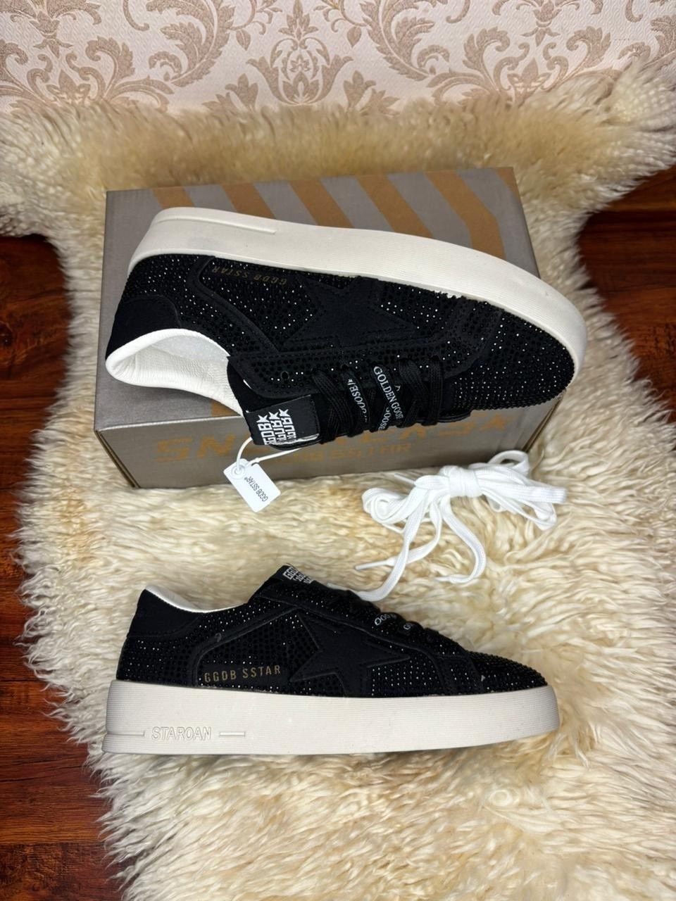 кеды hi star с блестками golden goose черный,кеды super-star с блестками golden goose черный,,женские низкие кеды super-star с блестками golden goose, цвет black,golden goose black glitter hi sta