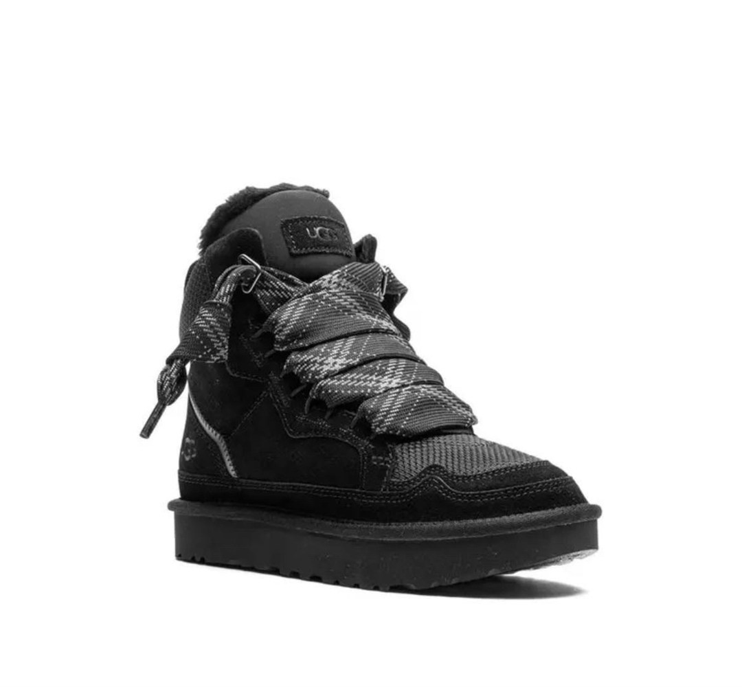 кроссовки highmel на шнуровке ugg черный,кроссовки ugg,черные кроссовки,замшевые кроссовки,