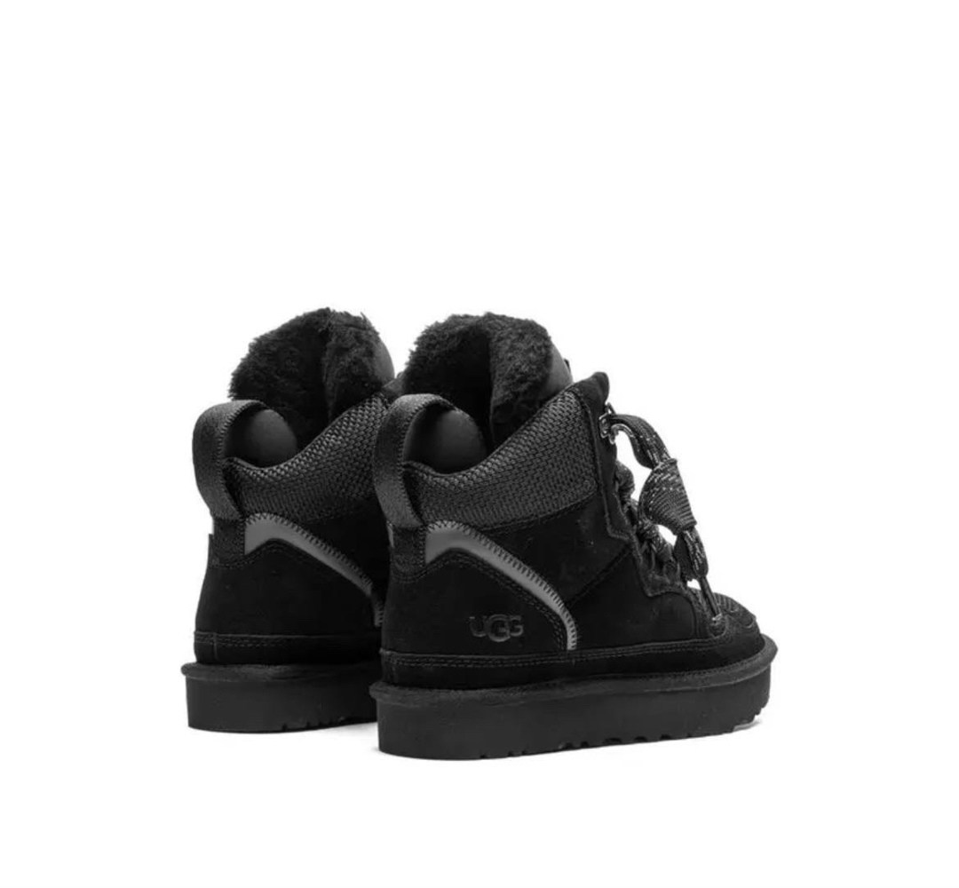кроссовки highmel на шнуровке ugg черный,кроссовки ugg,черные кроссовки,замшевые кроссовки,