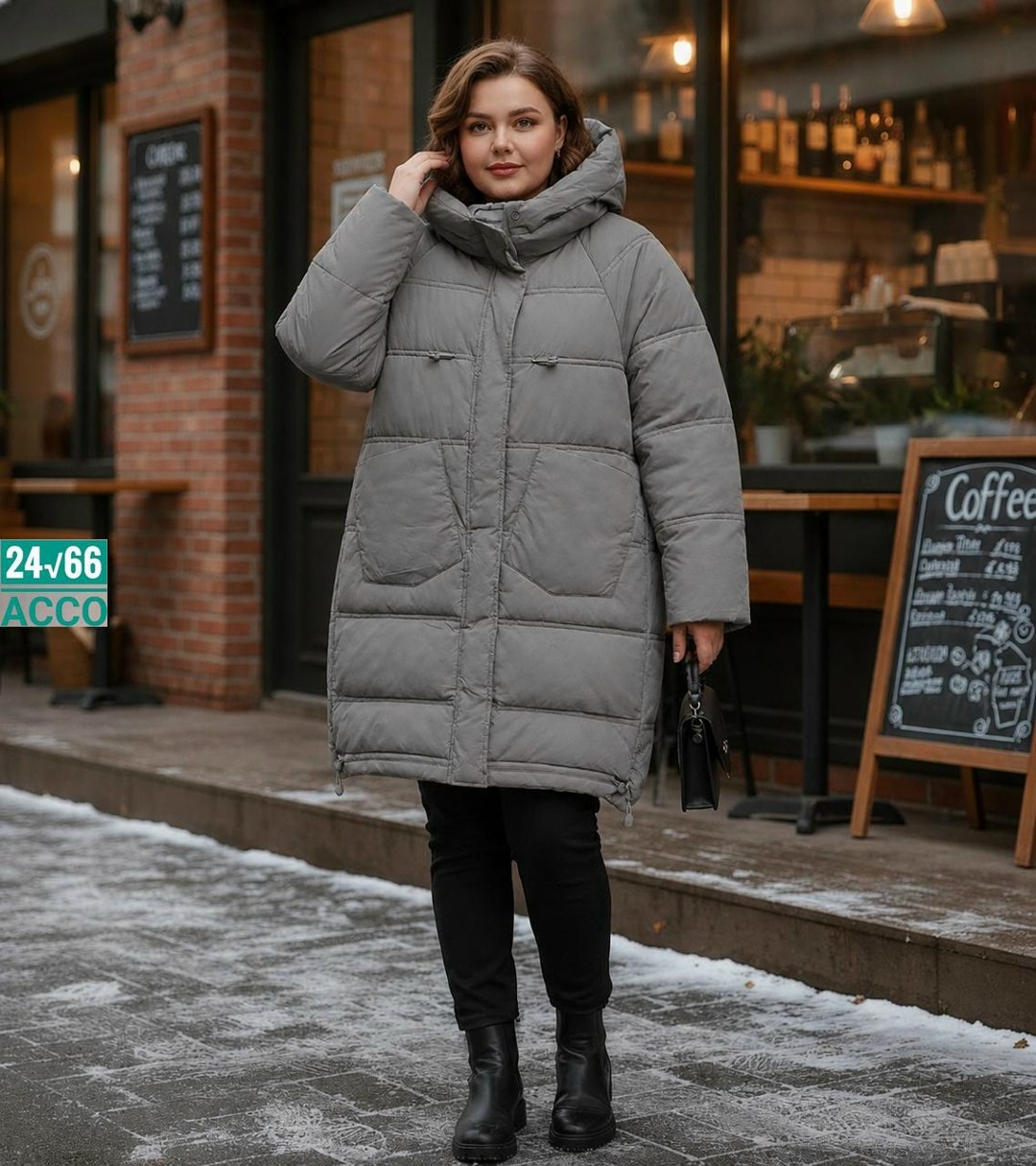 зимний пуховик длинный с капюшоном reg&life,куртка оверсайз зимняя,пуховик,оверсайз пуховик,пуховик женский