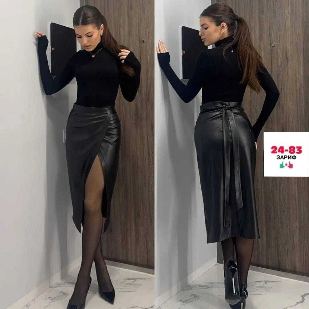 юбка из экокожи,юбки кожаная,юбка кожаная с разрезом,юбка женская из эко кожи,