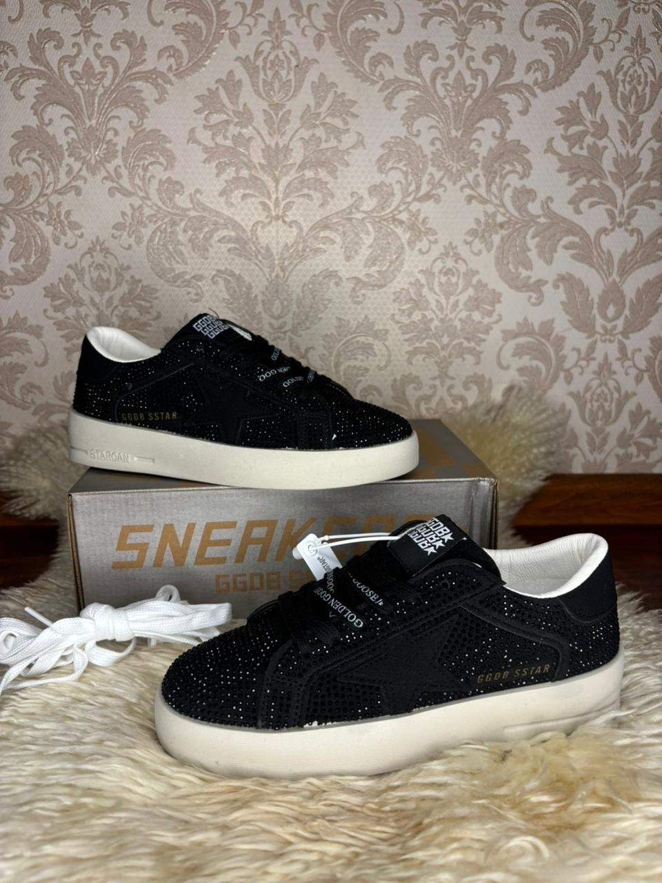 кеды hi star с блестками golden goose черный,кеды super-star с блестками golden goose черный,,женские низкие кеды super-star с блестками golden goose, цвет black,golden goose black glitter hi sta