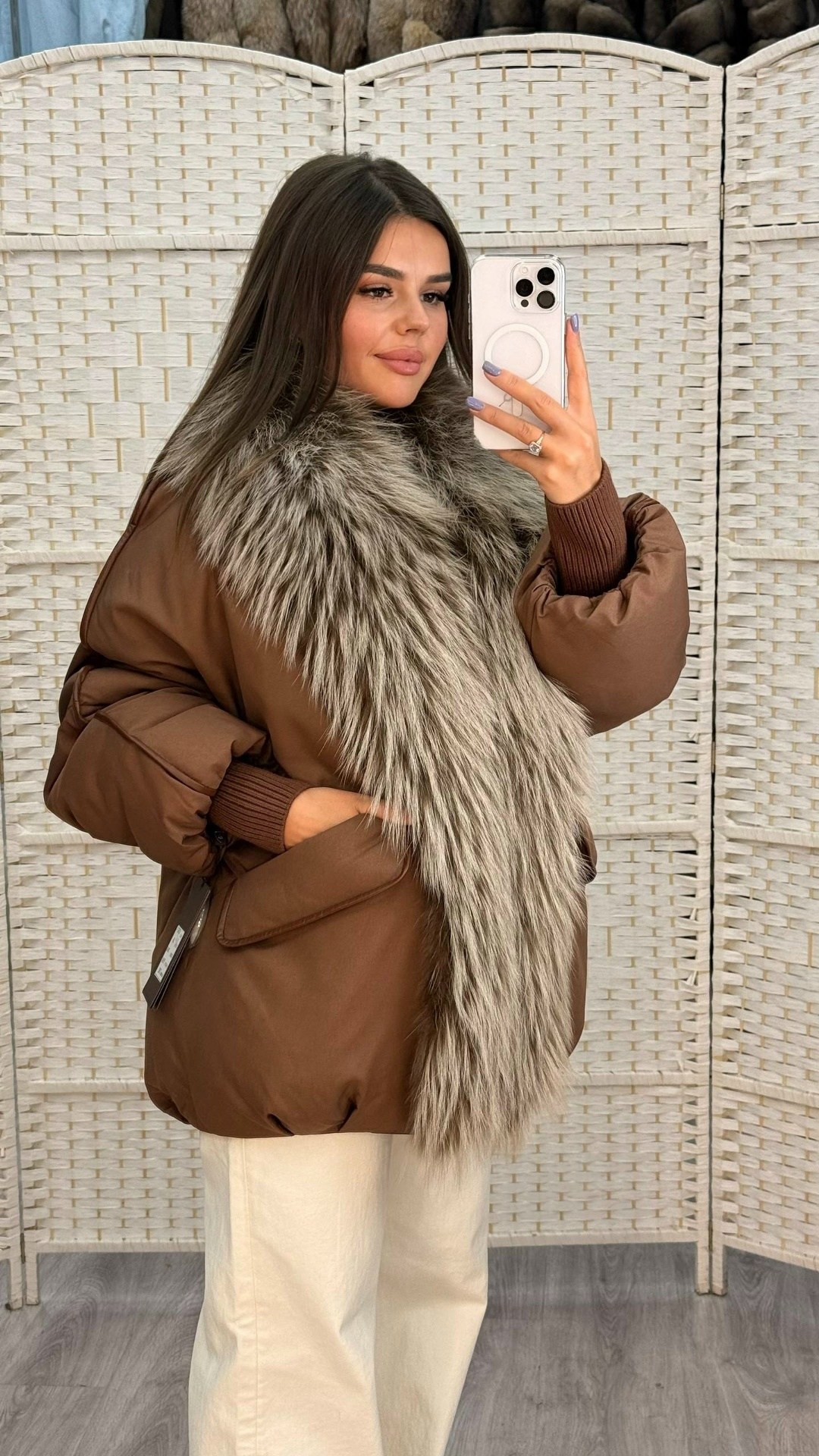 куртка - пуховик с мехом чернобурки city furs,зимние куртки,пуховики с мехом,зимняя куртка оверсайз,зимняя куртка с мехом