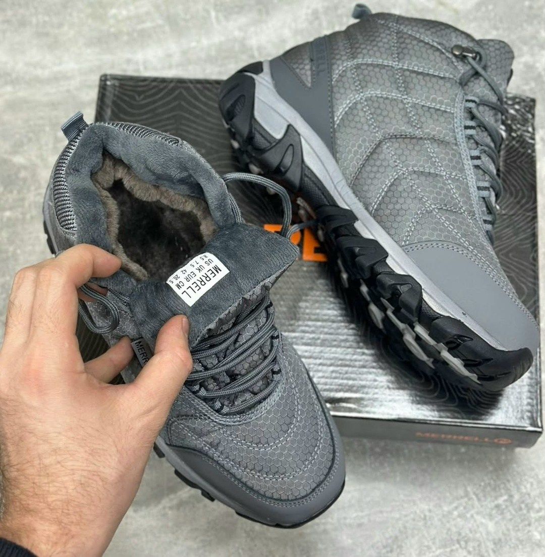 зимние ботинки merrell,зимние ботинки merrell textile grey,кроссовки мужские merrell,мужские зимние кроссовки merrell,кроссовки merrell зимние