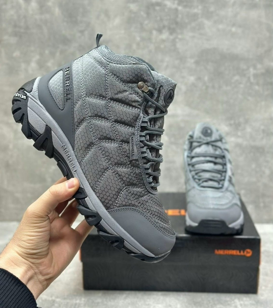 зимние ботинки merrell,зимние ботинки merrell textile grey,кроссовки мужские merrell,мужские зимние кроссовки merrell,кроссовки merrell зимние
