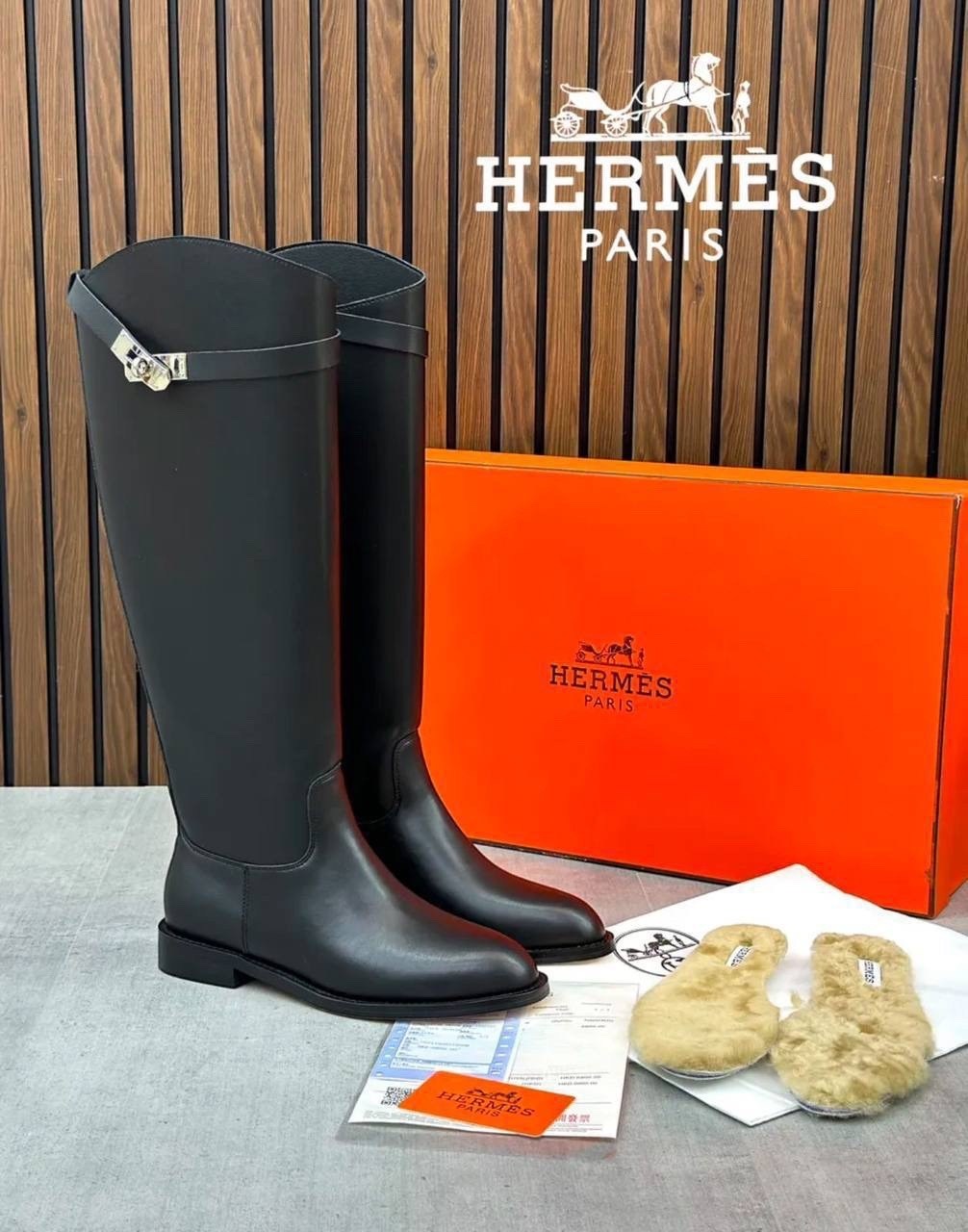 сапоги hermes,сапоги женские hermes,сапоги трубы демисезонные hermes tunuba,сапоги hermes жокейские,женские кожаные сапоги hermes чёрного цвета