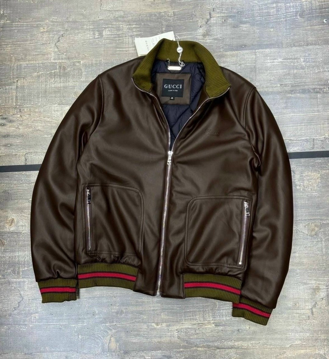 мужская кожаная куртка gucci,кожаная куртка мужская,кожаная куртка gucci,кожаный бомбер гуччи,кожаная куртка gucci оригинал