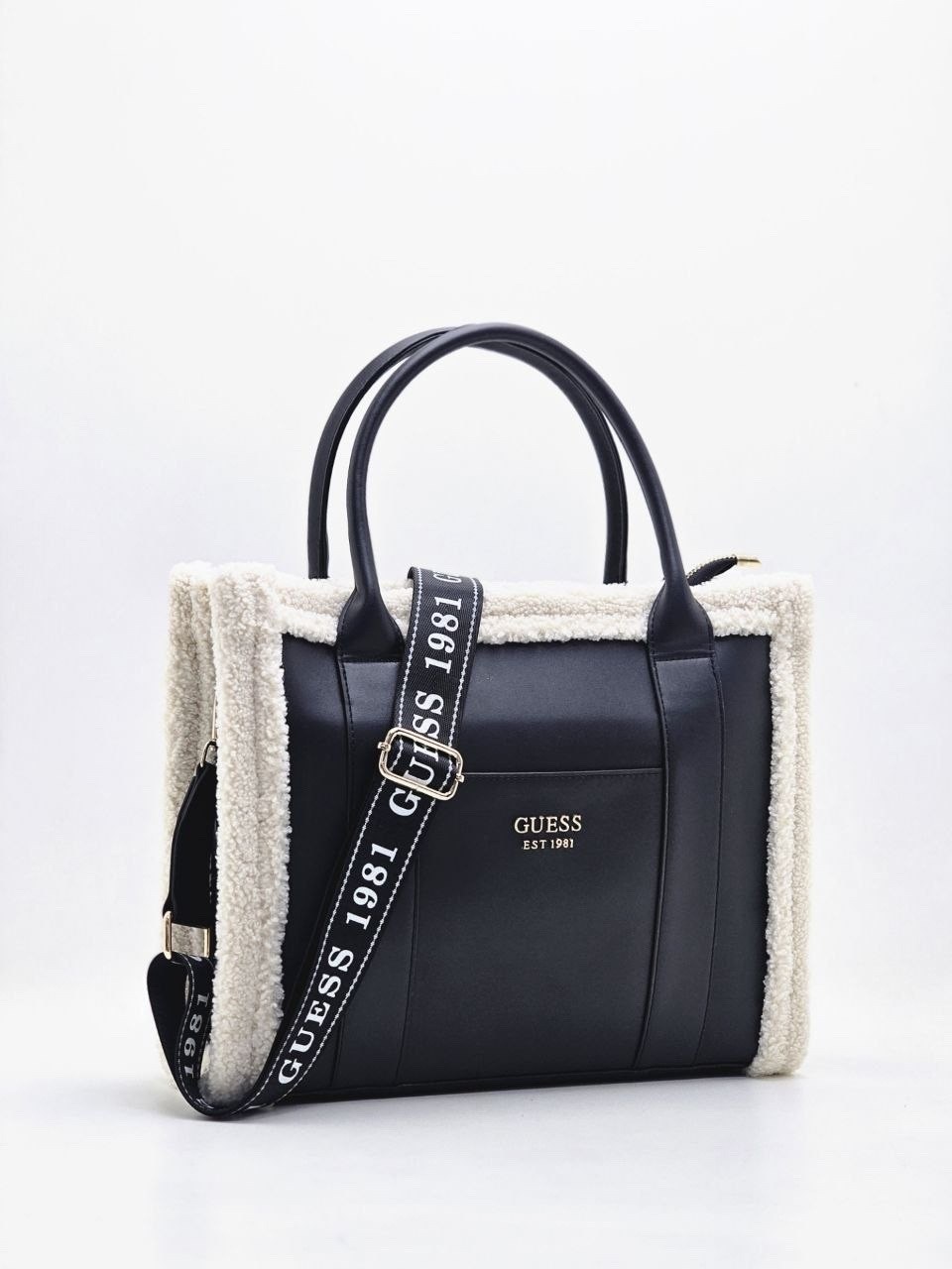 сумка женская guess,сумка женская guess коричневая с меховой отделкой,сумка женская с мехом guess,сумка guess,сумка женская guess тоут