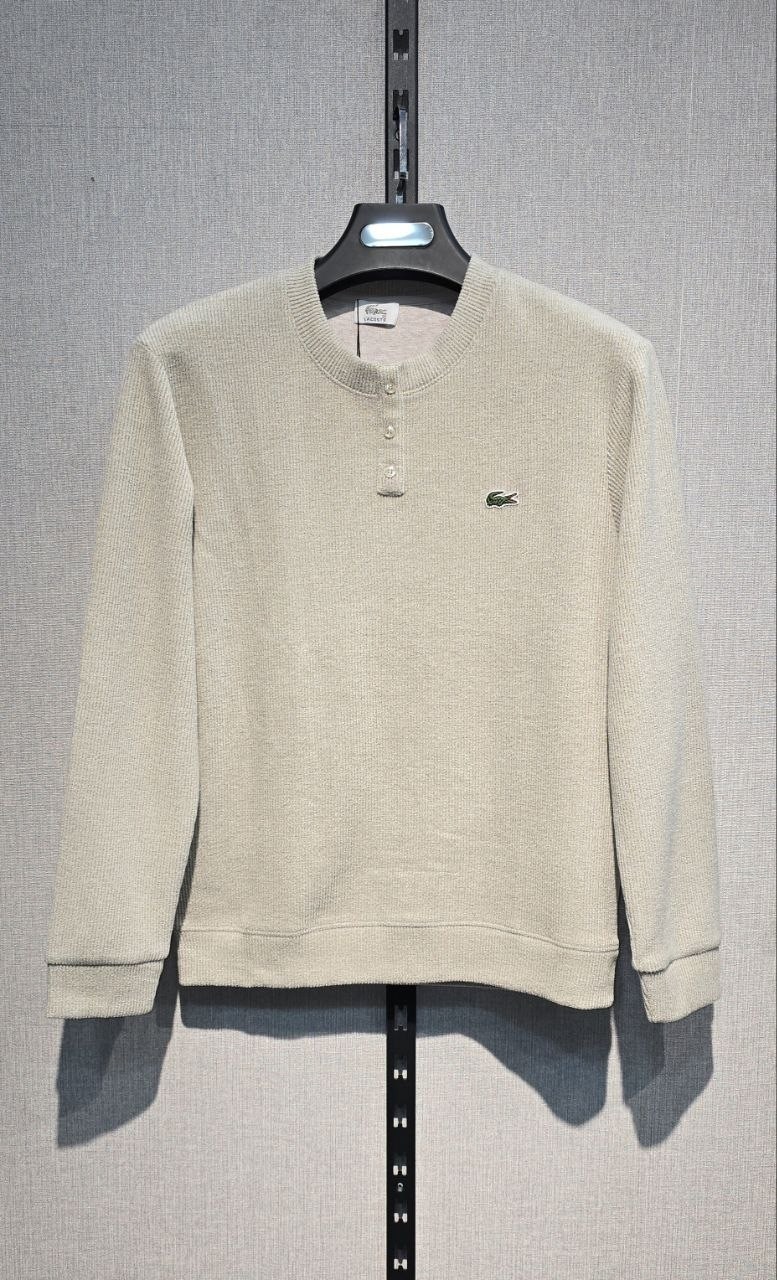 бежевый джемпер,кофта с воротником,свитер джемпер,свитер lacoste,бежевый свитер
