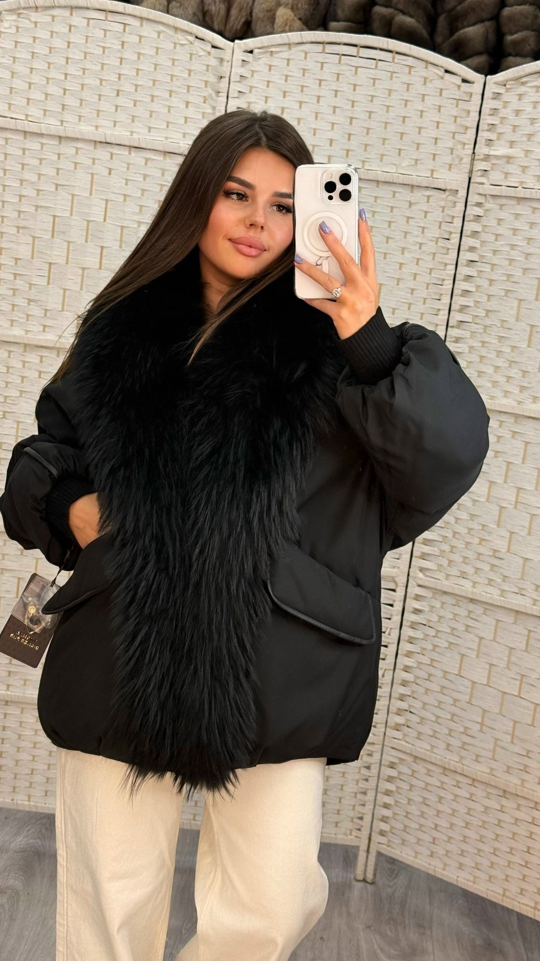 куртка - пуховик с мехом чернобурки city furs,зимние куртки,пуховики с мехом,зимняя куртка оверсайз,зимняя куртка с мехом