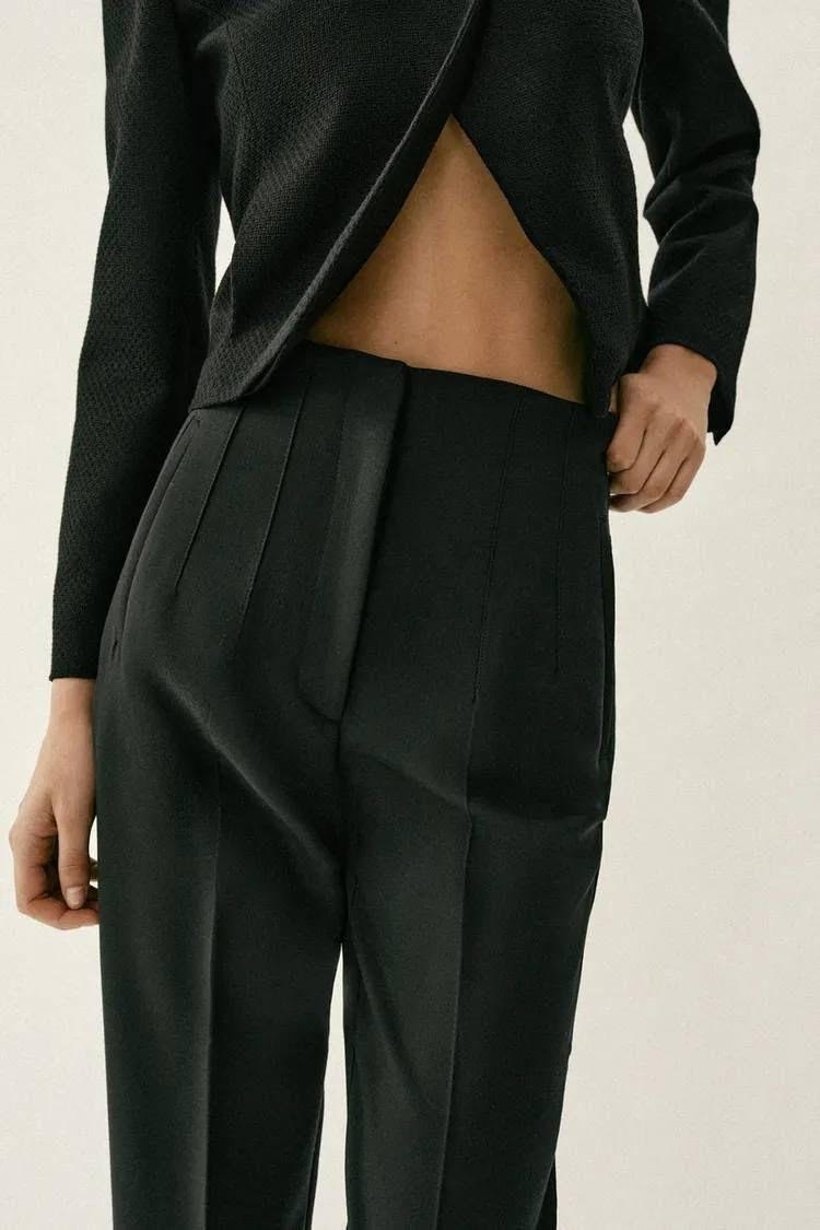 zara брюки с высокой посадкой,брюки с высокой посадкой,классические брюки,брюки женские,прямые брюки