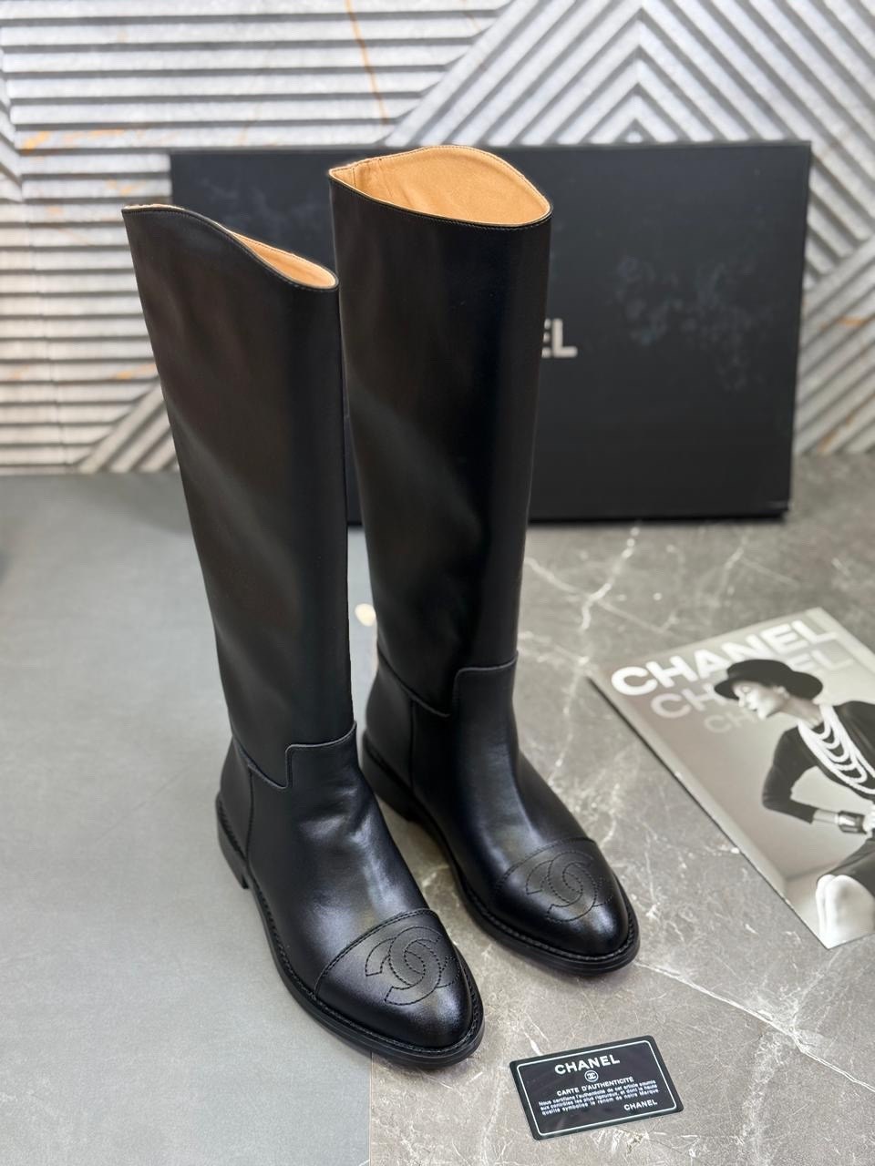 сапоги женские,,сапоги,женские брендовые кожаные сапоги chanel premium,сапоги шанель