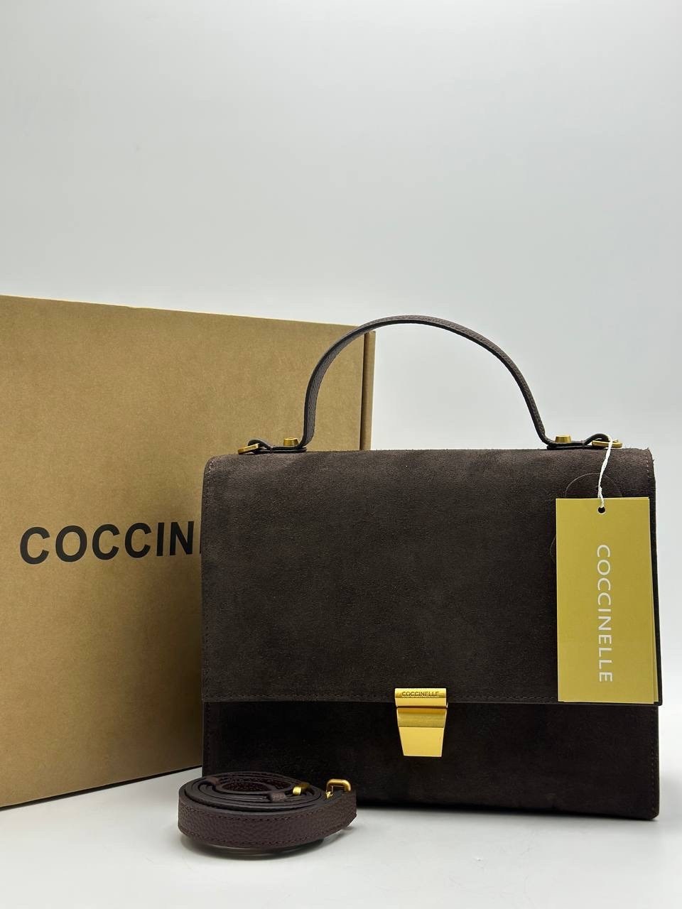 сумка coccinelle,сумка coccinelle натуральная замша,замшевая сумка,сумка женская coccinelle,сумка женская coccinelle замшевая