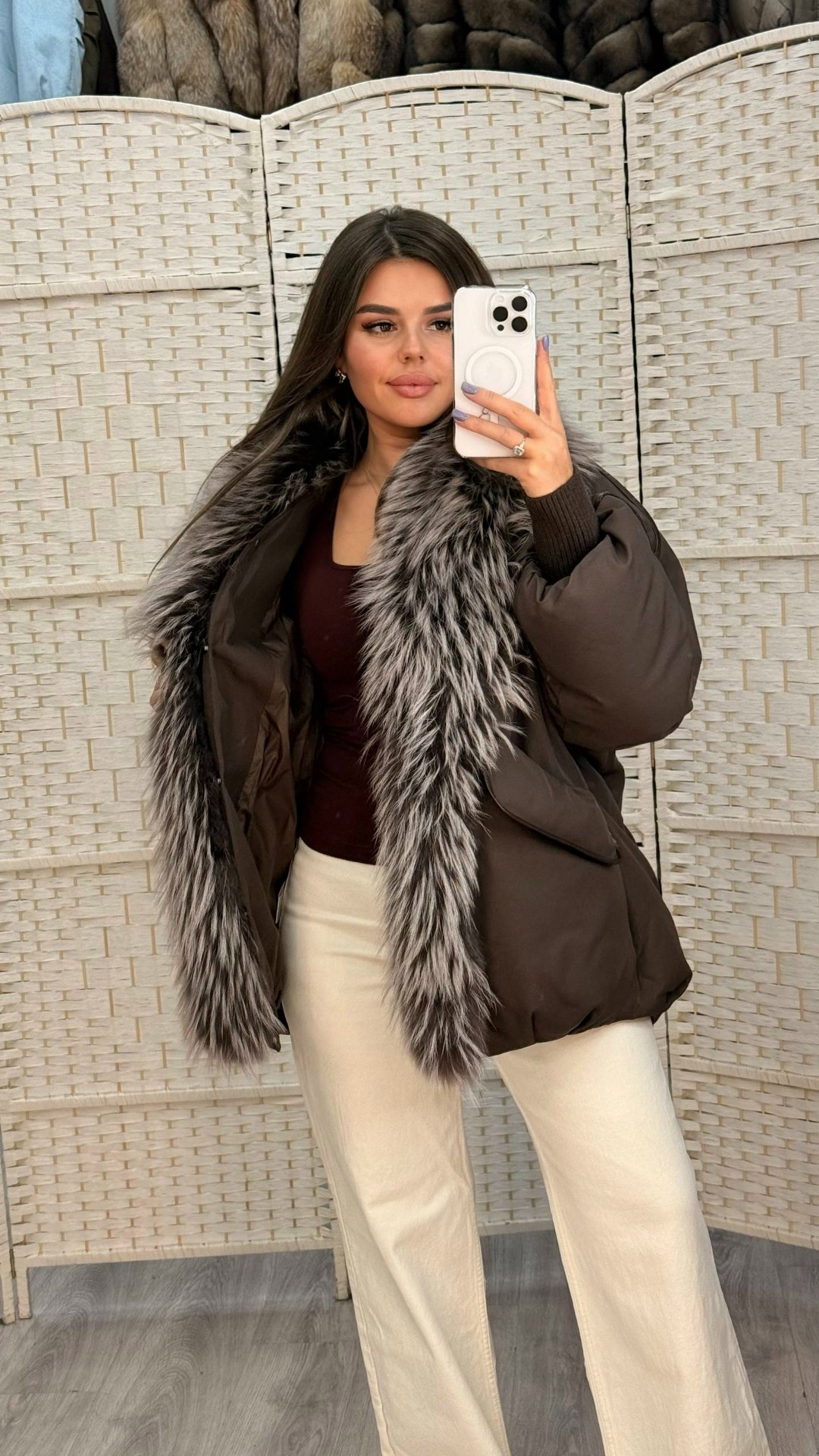 куртка - пуховик с мехом чернобурки city furs,зимние куртки,пуховики с мехом,зимняя куртка оверсайз,зимняя куртка с мехом