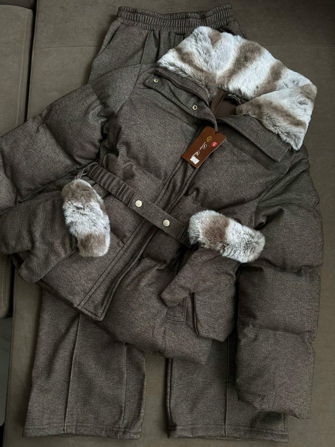 костюм loro piana серый,костюм зимний,теплая куртка,костюм тройка на флисе,женский костюм тройка