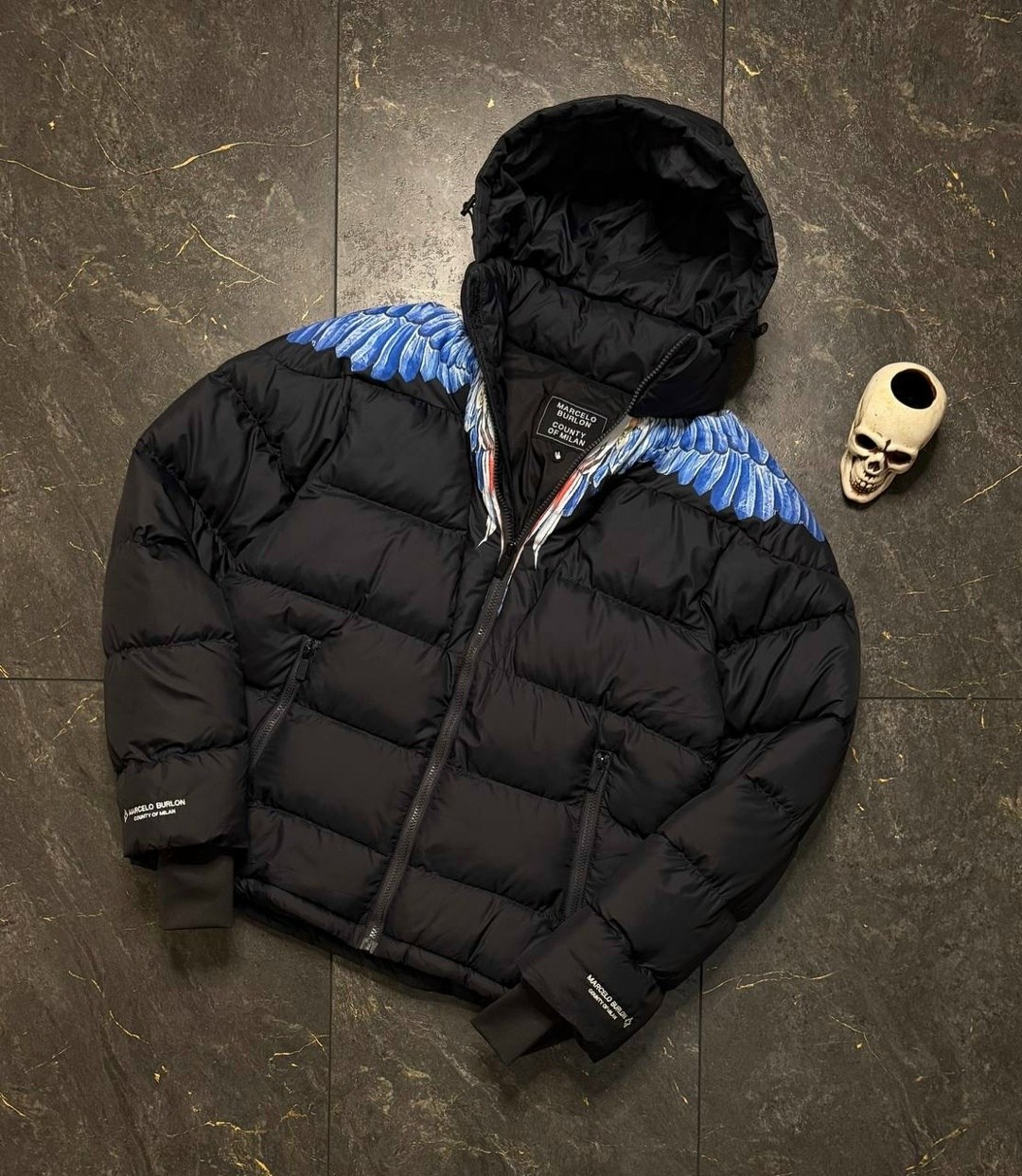marcelo burlon пуховик,куртка пуховик,мужская зимняя куртка,мужской пуховик,пуховик