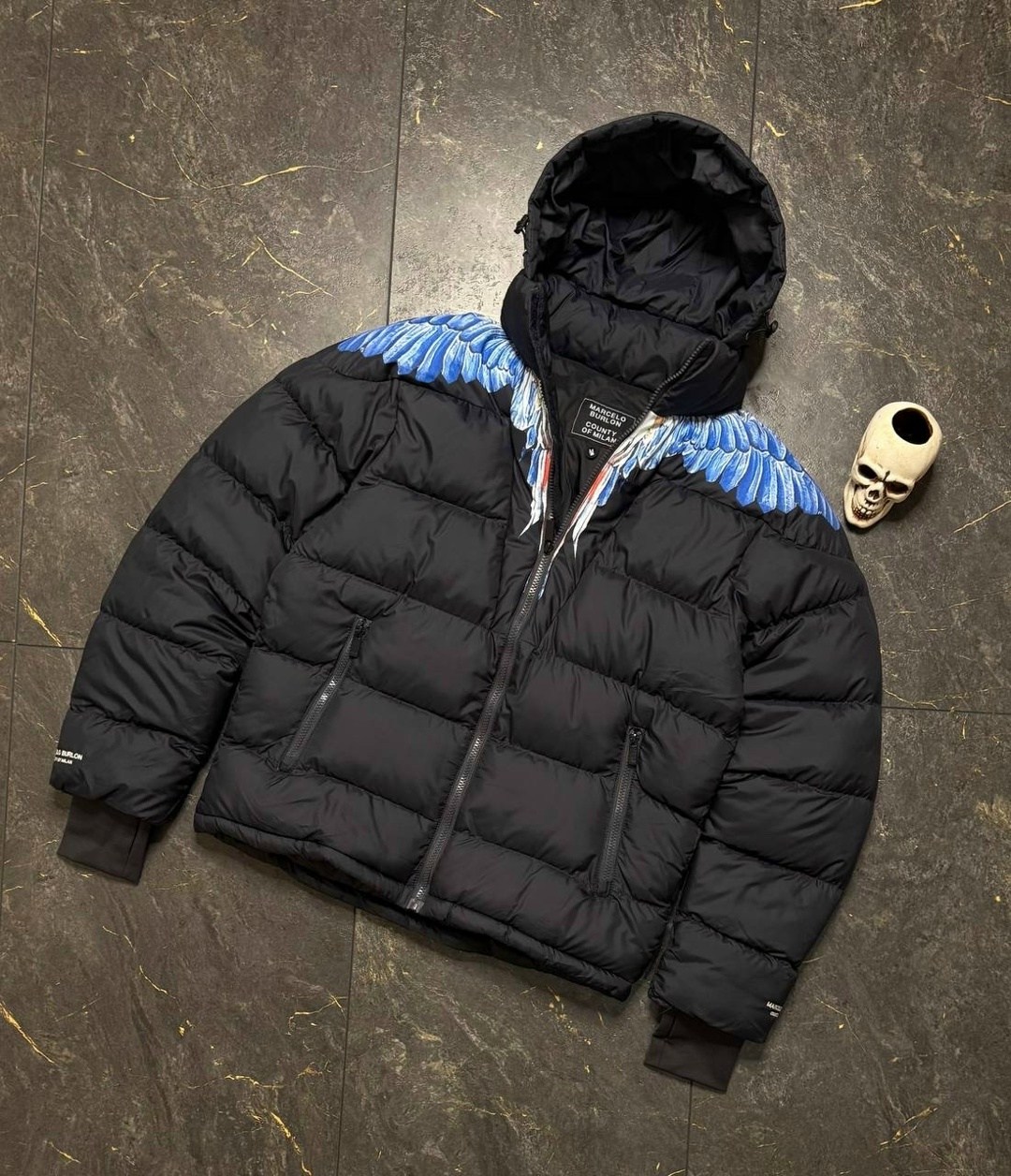 marcelo burlon пуховик,куртка пуховик,мужская зимняя куртка,мужской пуховик,пуховик