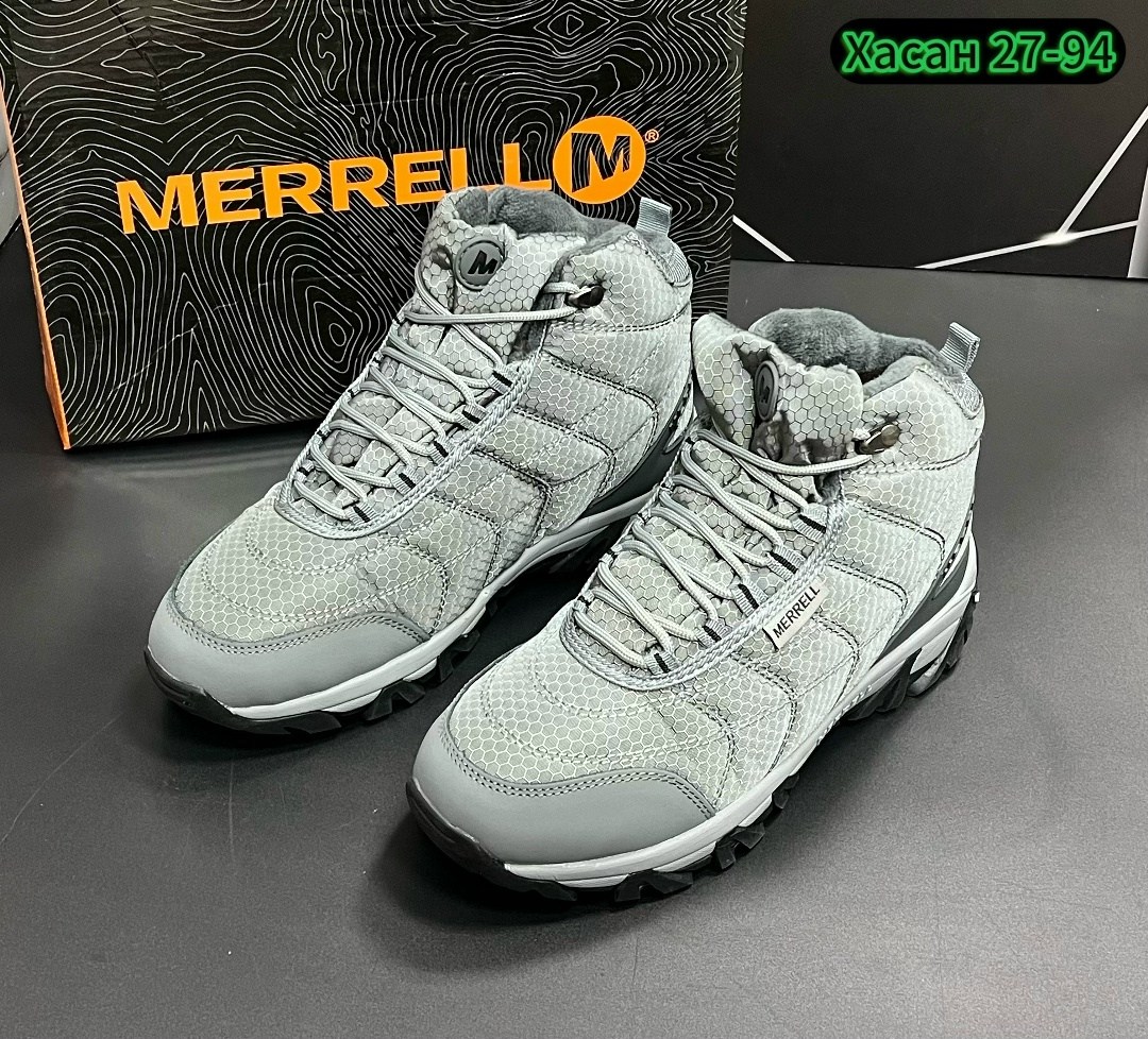 зимние ботинки merrell,зимние ботинки merrell textile grey,кроссовки мужские merrell,зимние кроссовки merrell,зимние ботинки merrell цвет серый