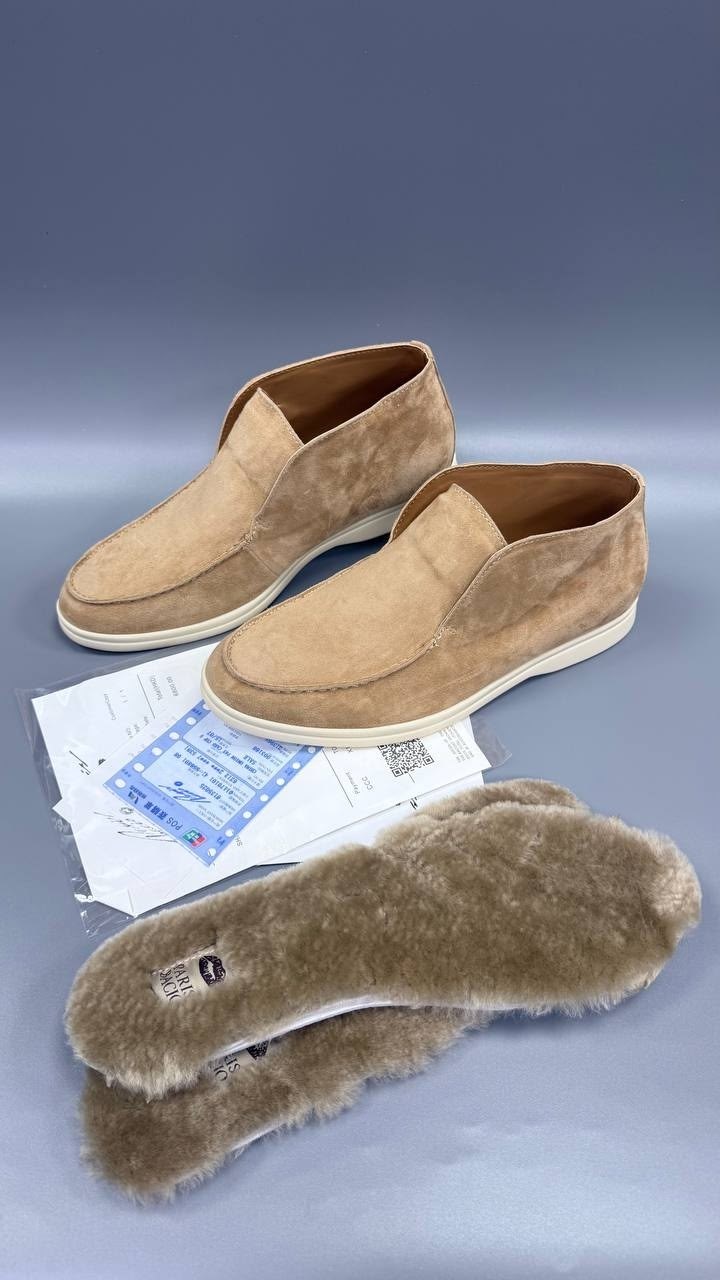 лоферы loro piana open walk с мехом женские,замшевые лоферы loro piana,лоферы loro piana,лоферы лоро пиана женские с мехом,мужские зимние лоферы loro piana светло-коричневые замшевые