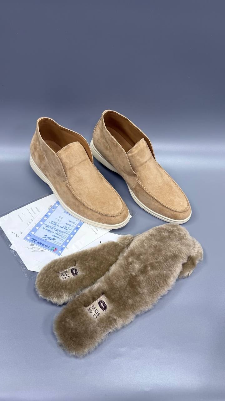 лоферы loro piana open walk с мехом женские,замшевые лоферы loro piana,лоферы loro piana,лоферы лоро пиана женские с мехом,мужские зимние лоферы loro piana светло-коричневые замшевые