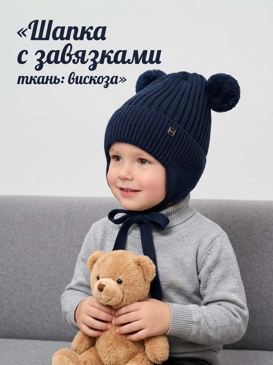 шапка детская,шапка для детей,шапка для мальчика,шапка с завязками,зимняя шапка детская
