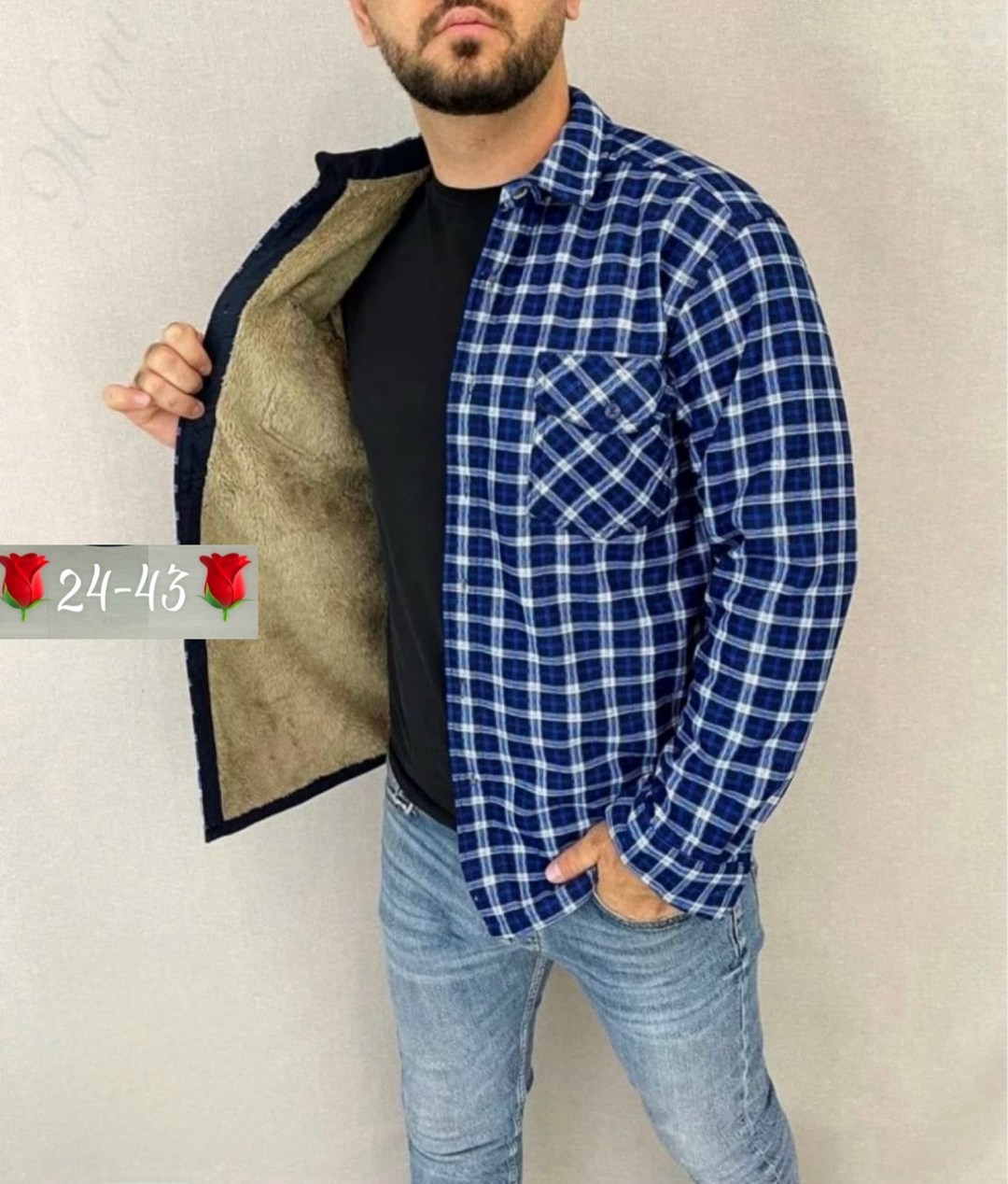 рубашка теплая на флисе,рубашка на меху,рубашка в клетку теплая h&h fashion,рубашка мужская утепленная,мужская клетчатая рубашка